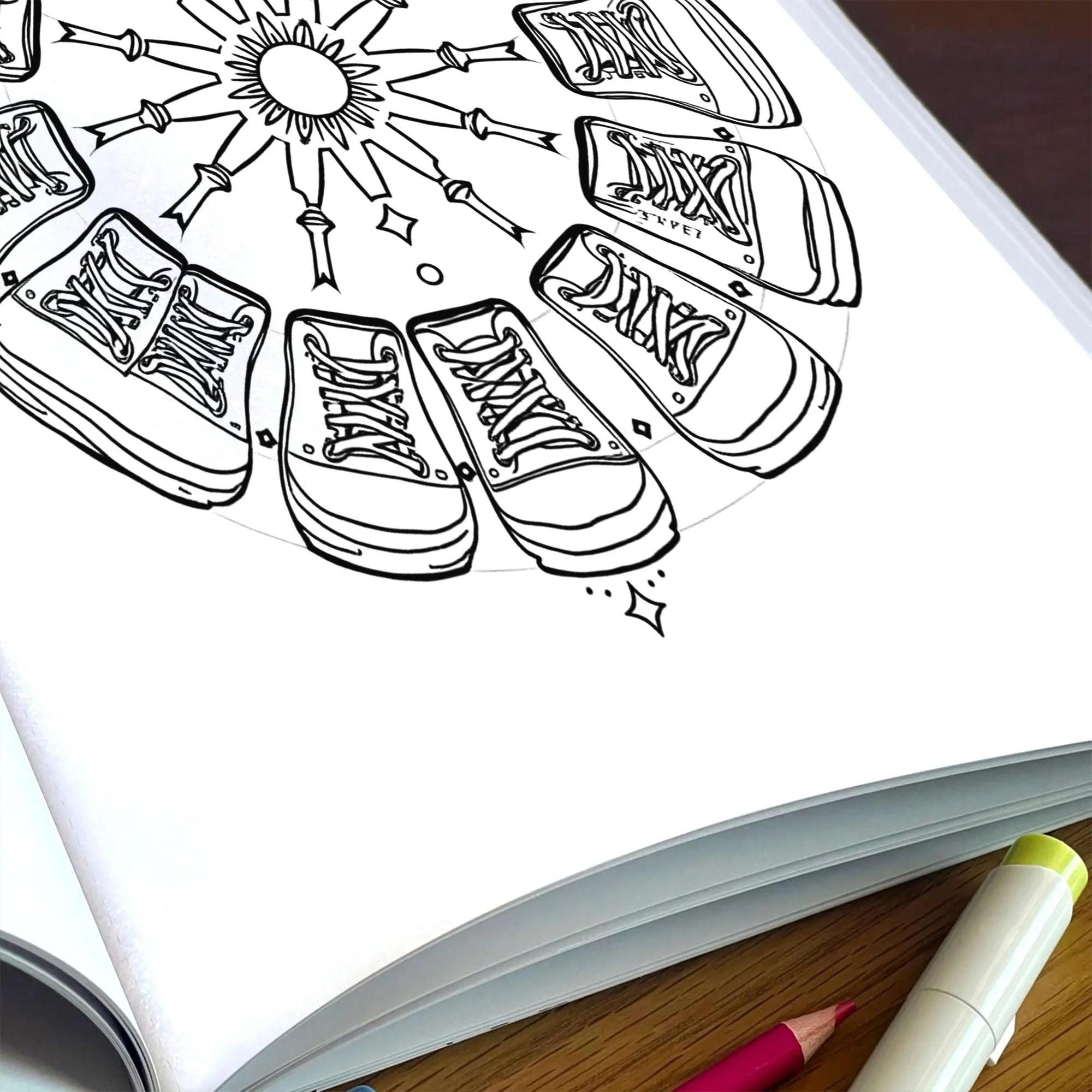 Fashion Mandalas – Mandala Coloring Pages – 48 Pages – Bows, Sneakers, Handbags & Trendy Accessories – For Teens & Adults - image 5