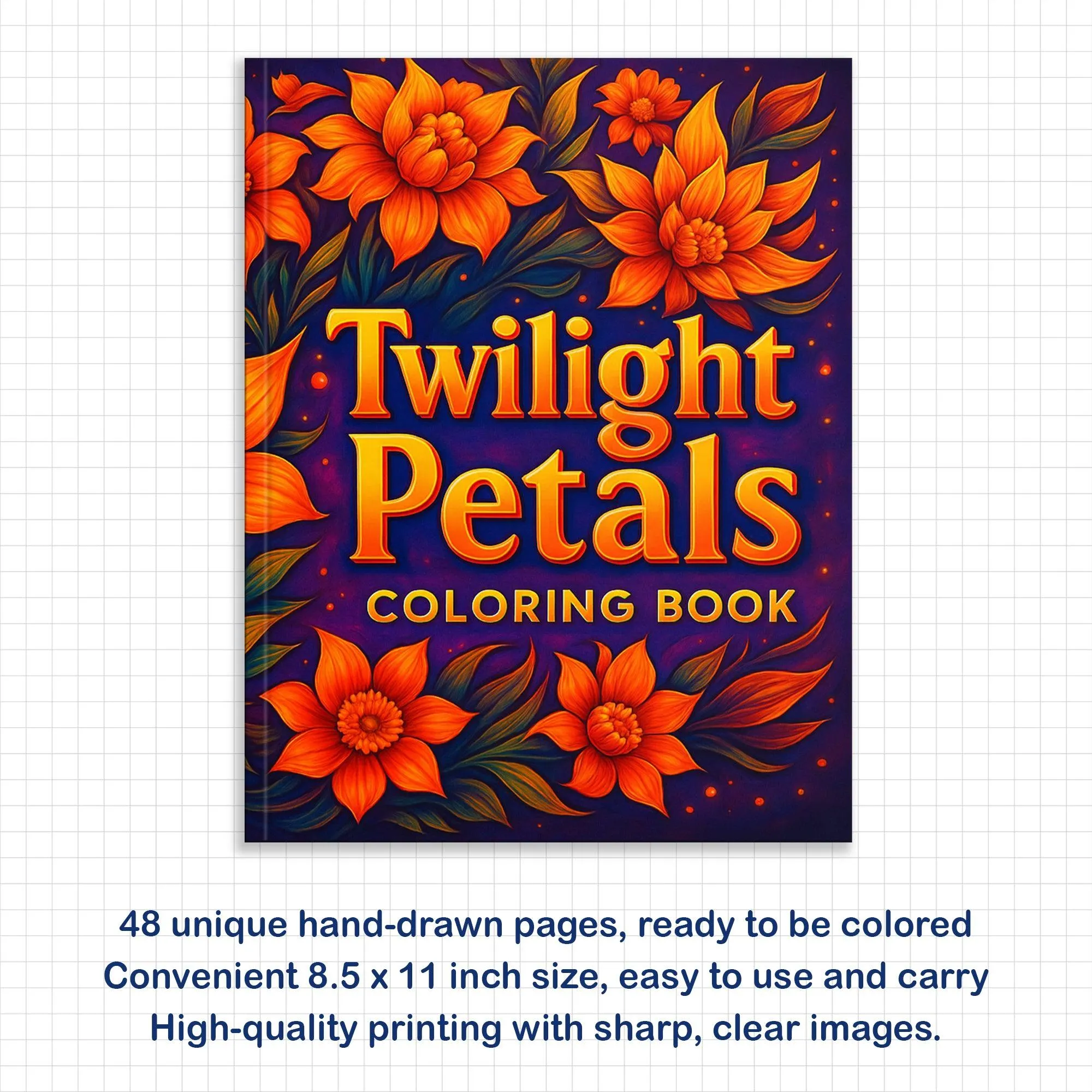 Twilight Petals Coloring Pages – 48 Elegant Night Flowers for Adults - image 3