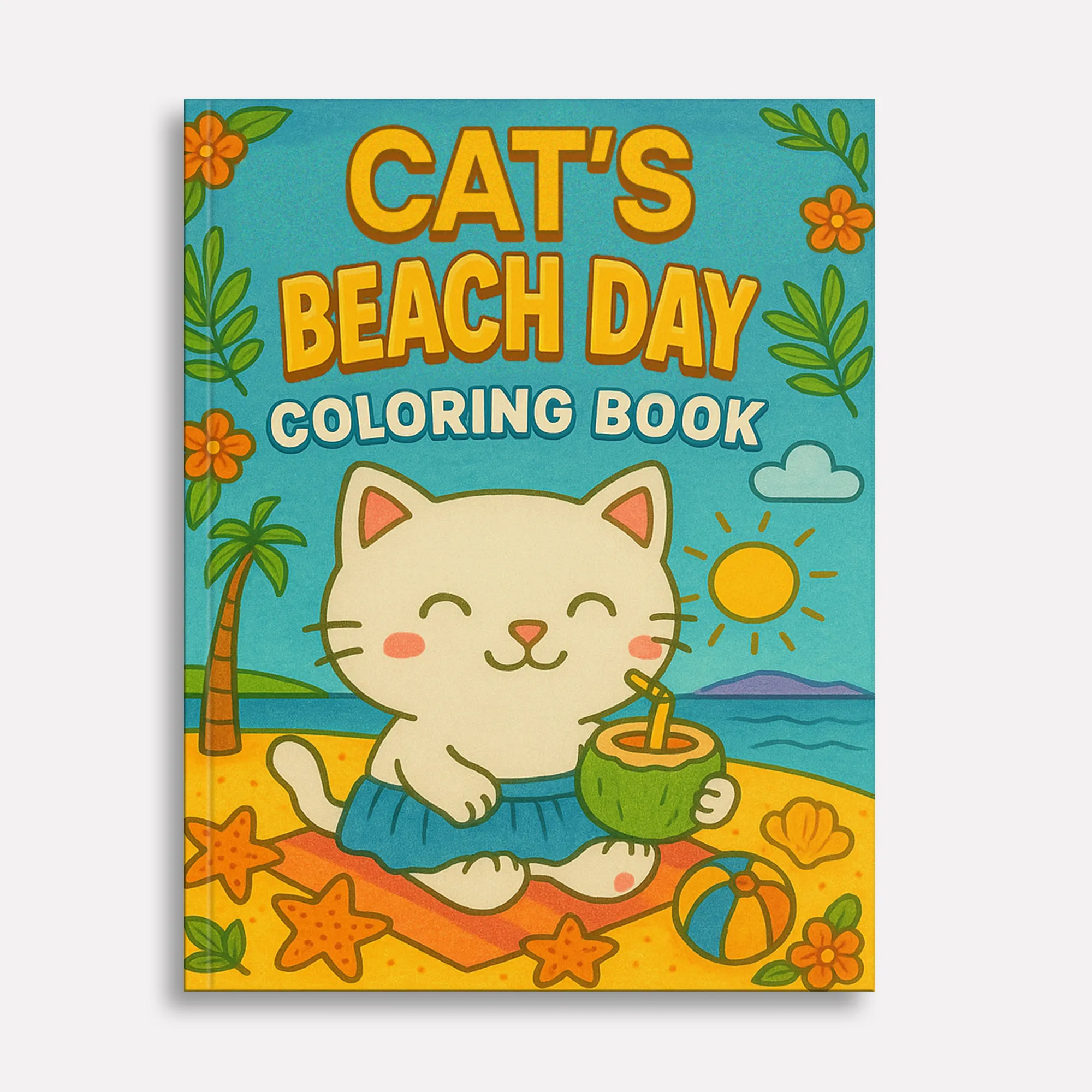 Beach Day Kitty Coloring Pages – 48 Cute & Fun Designs for Kids