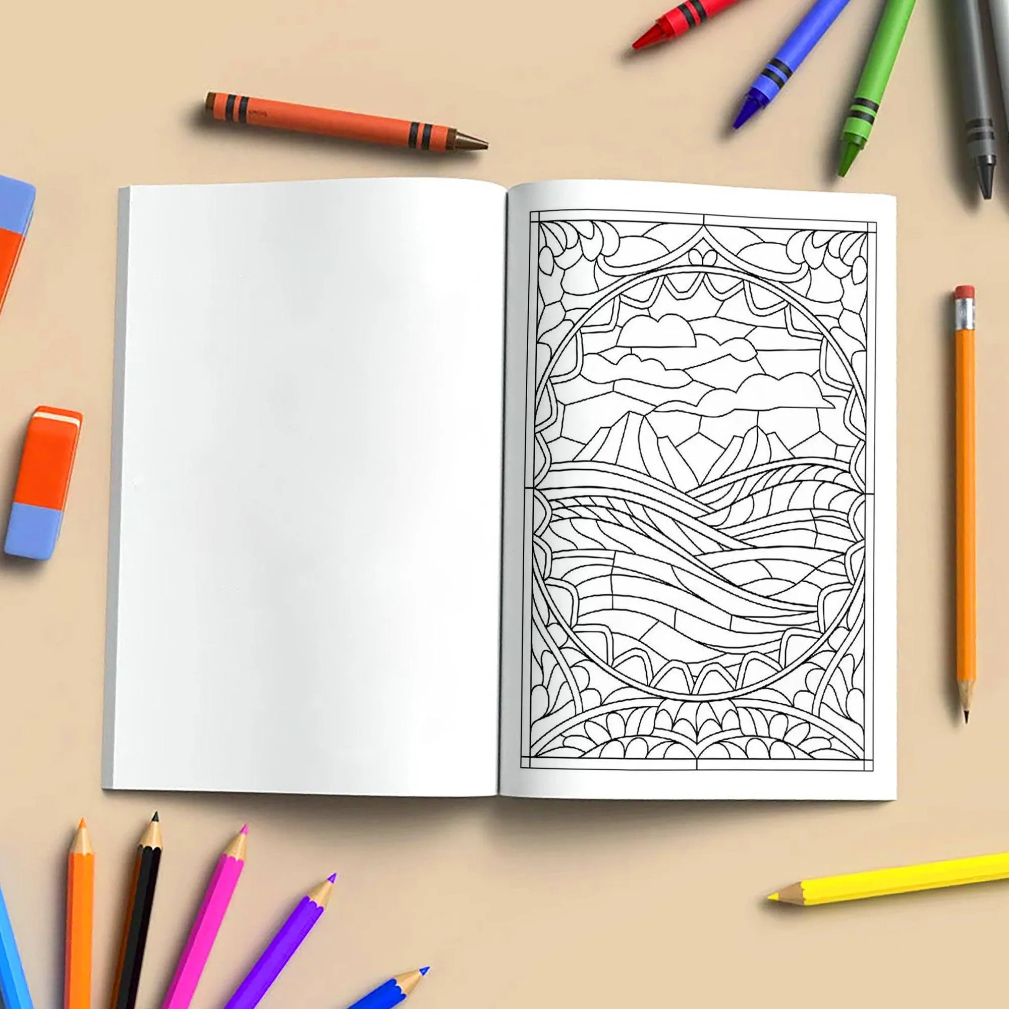 Sacred Window Mandalas – Stained Glass Mandala Coloring Pages – 48 Pages – Bold, Geometric, Radiant Patterns – For Adults - image 4