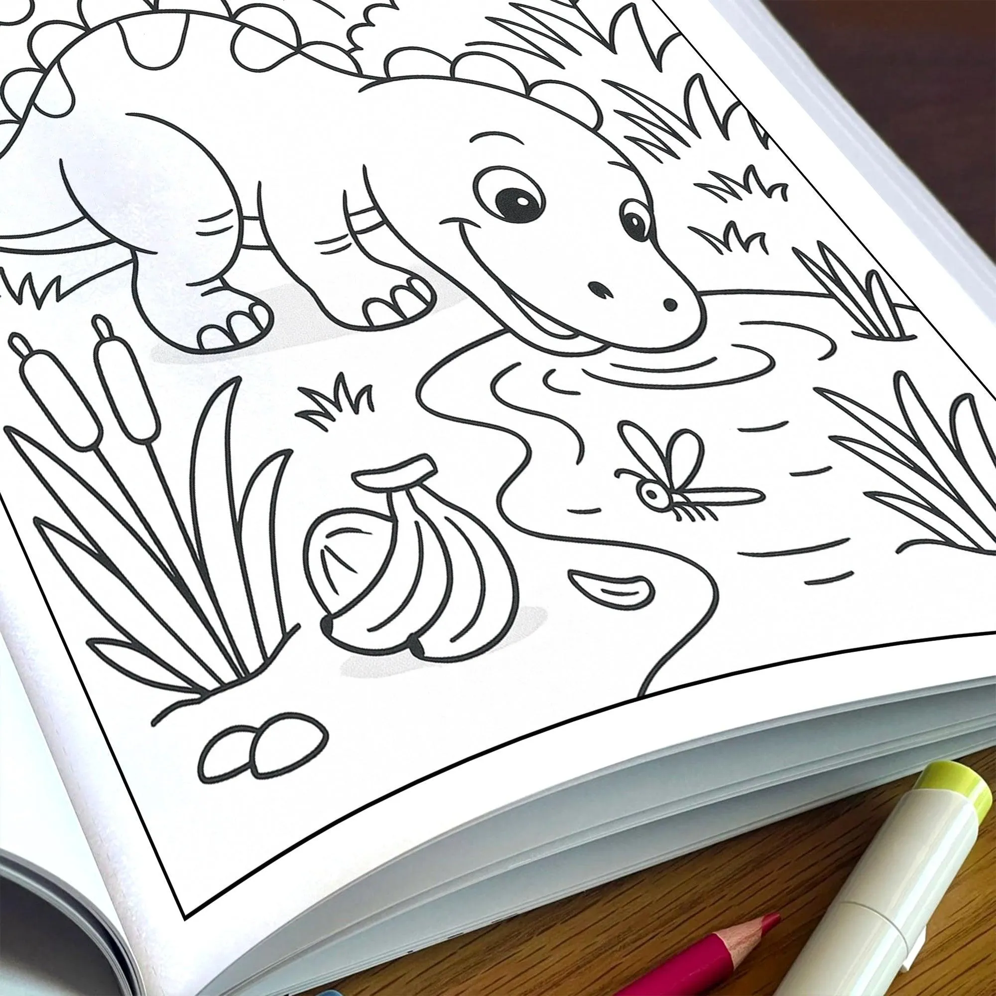 Jungle Dino Adventures Coloring Pages – 48 Pages – Fun, Wild, Prehistoric Jungle Scenes – For Kids - image 7