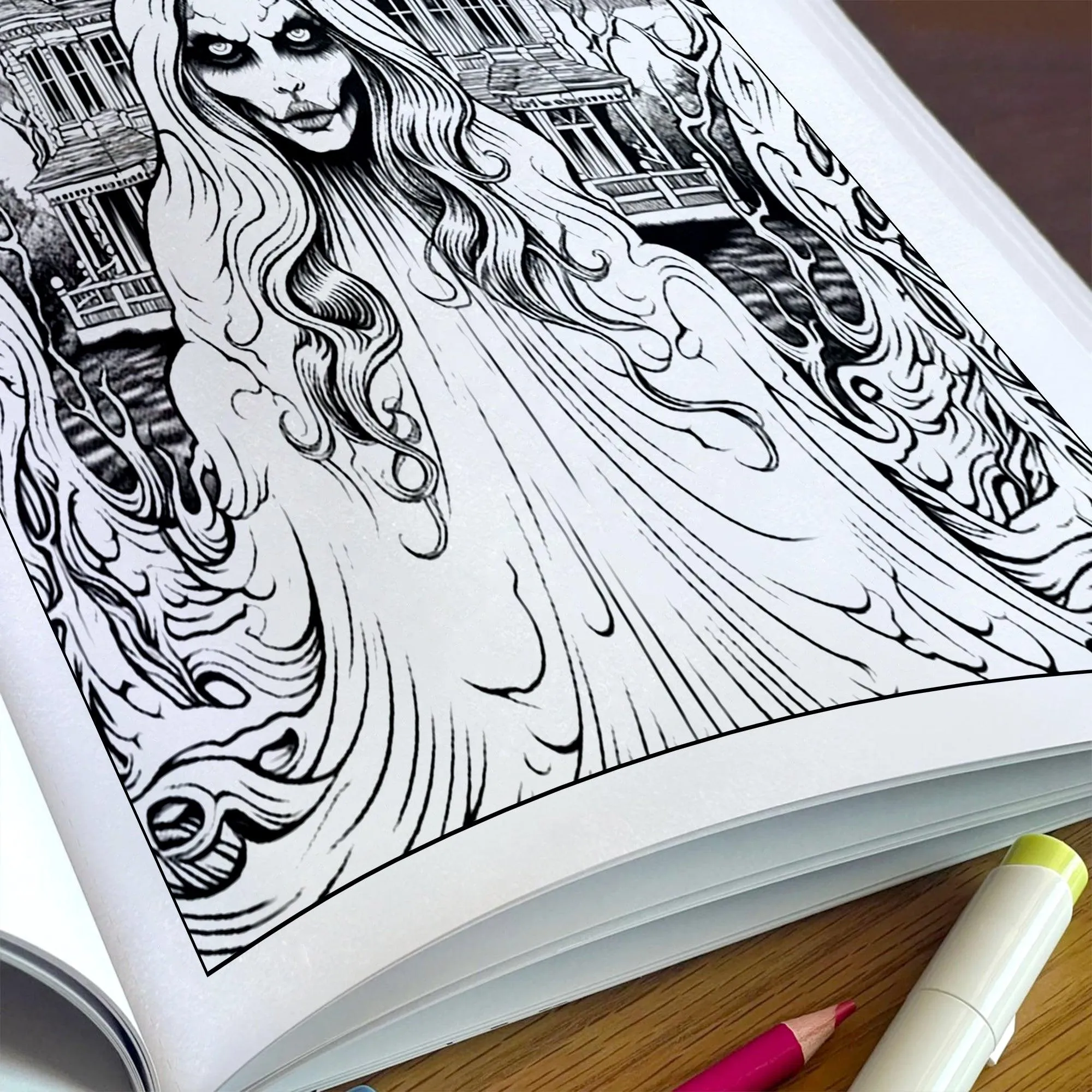 Broken Innocence Coloring Pages – 48 Pages – Creepy Doll Portraits, Cracked Porcelain Faces & Gothic Aesthetic – For Adults - image 5