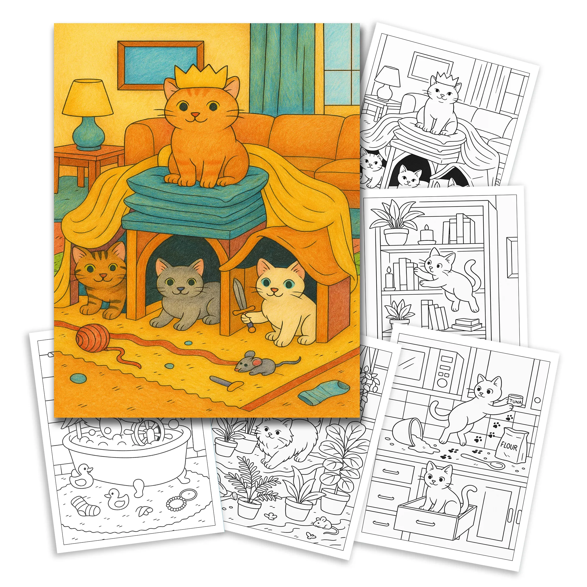 Indoor Cats’ Secret Adventures – A Whimsical Coloring Book for Cat Lovers - image 2