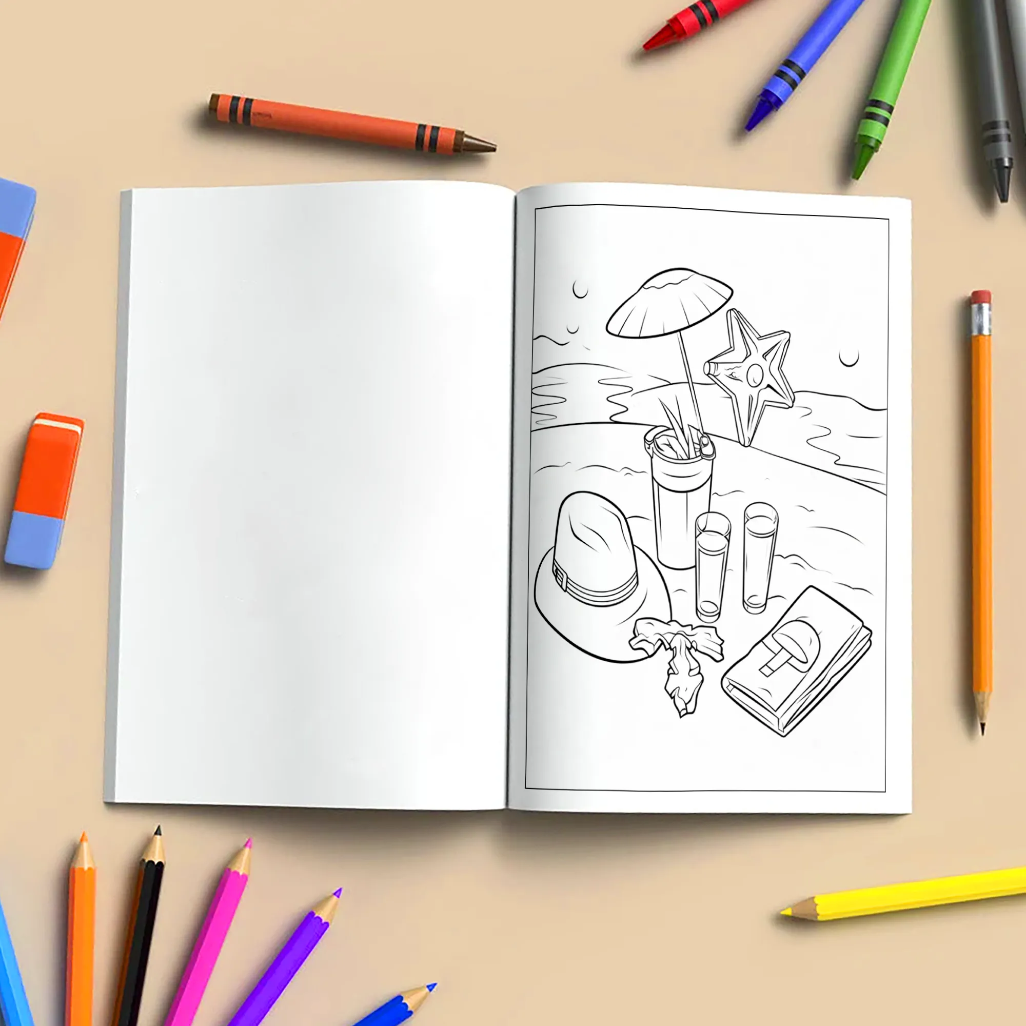 Hawaiian Sunshine Adventures Coloring Pages – 48 Tropical and Beach Scenes for Kids - image 4