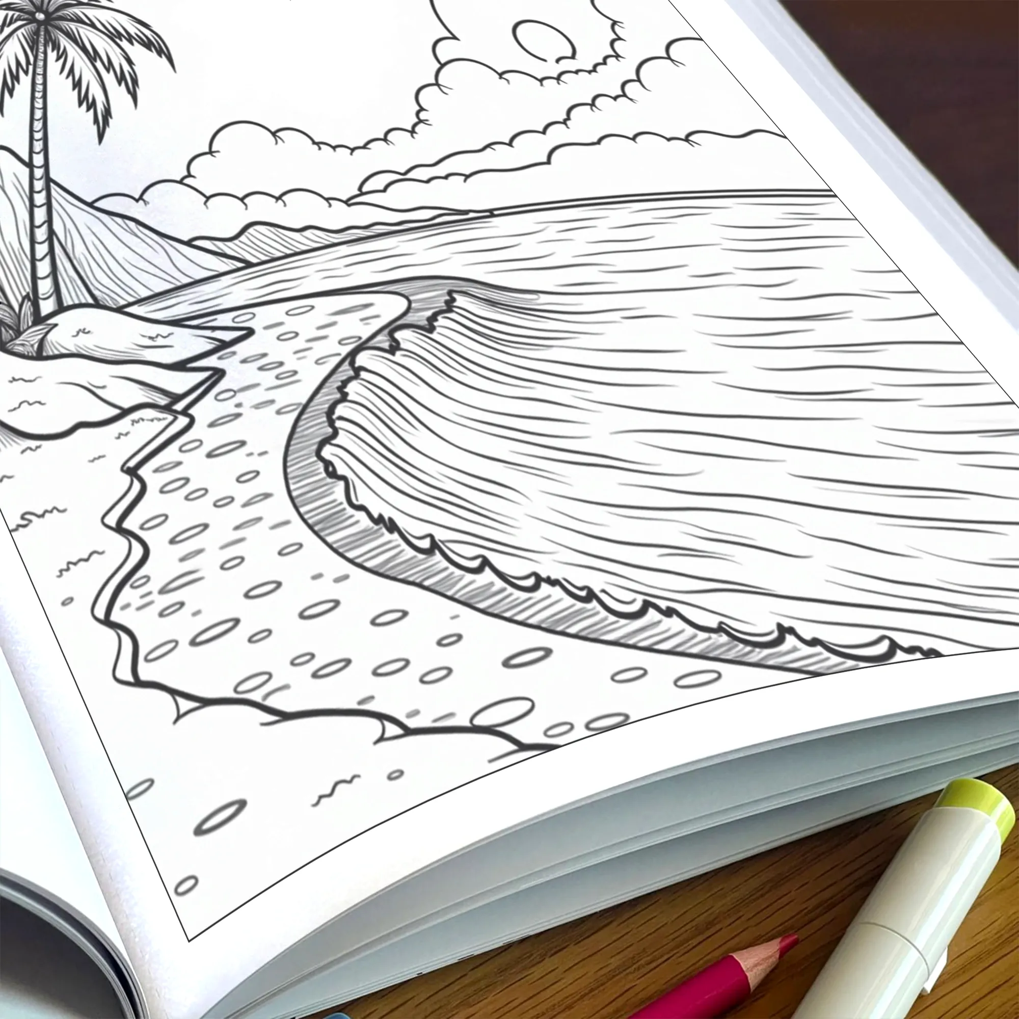 Hawaiian Paradise Views Coloring Pages – 48 Pages – Scenic, Relaxing, Tropical Vibes – For Adults - image 7