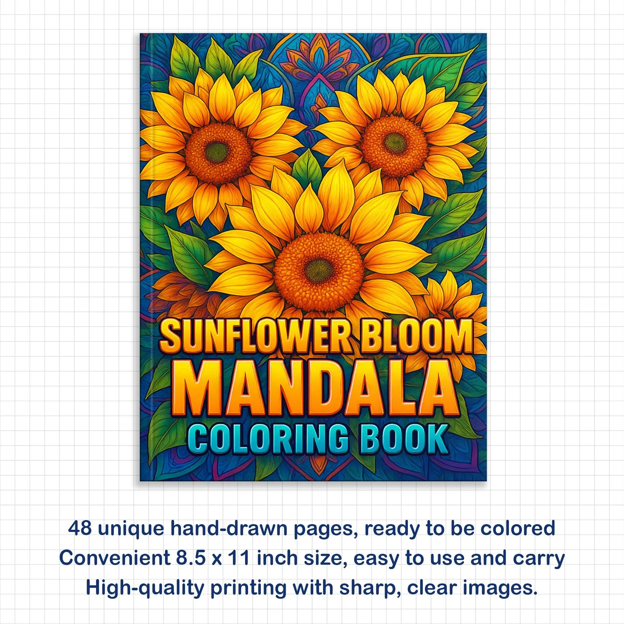 Sunflower Bloom Mandala Coloring Pages – 48 Floral Line Art for Adults - image 3