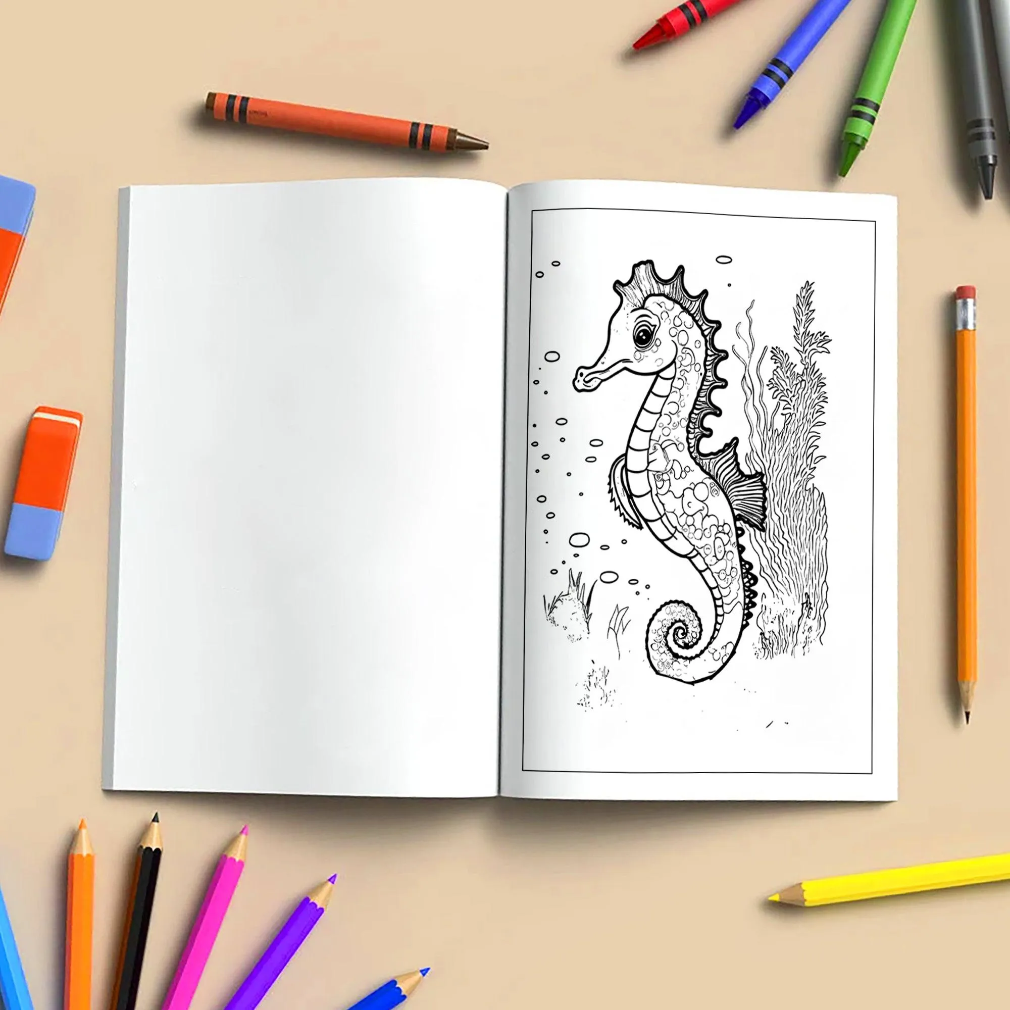 Ocean Wonders Coloring Pages – 48 Pages – Fun Sea Creatures – For Kids - image 4