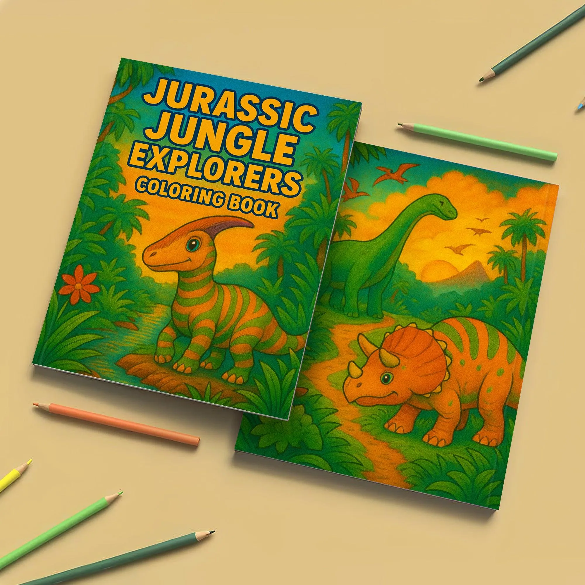 Jurassic Jungle Explorers Coloring Pages – 48 Pages – Detailed, Dynamic, Prehistoric Adventures – For Adults and Teens - image 3