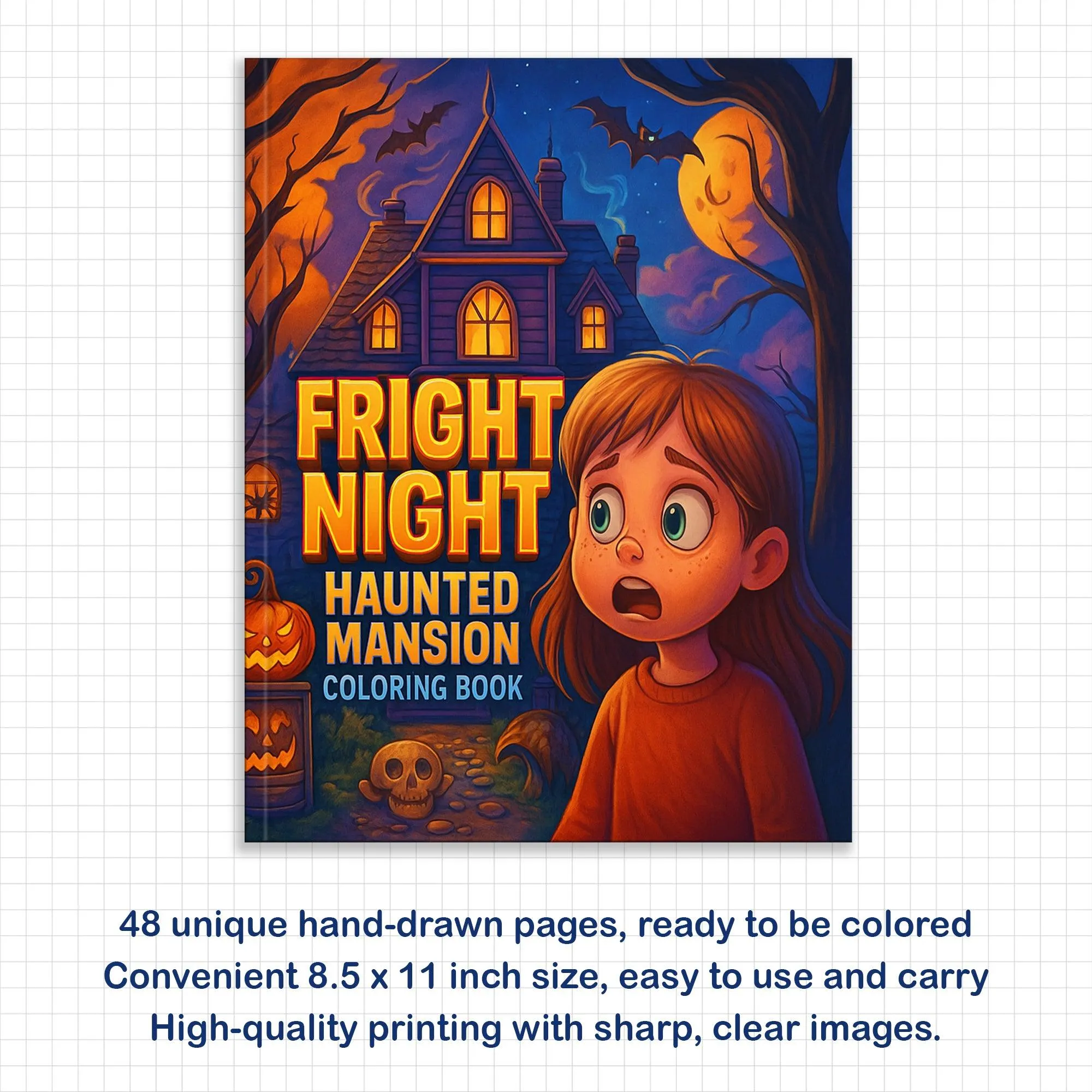 Fright Night – Haunted Mansion Coloring Pages – 48 Scary Houses & Halloween Vibes – For Kids - image 2