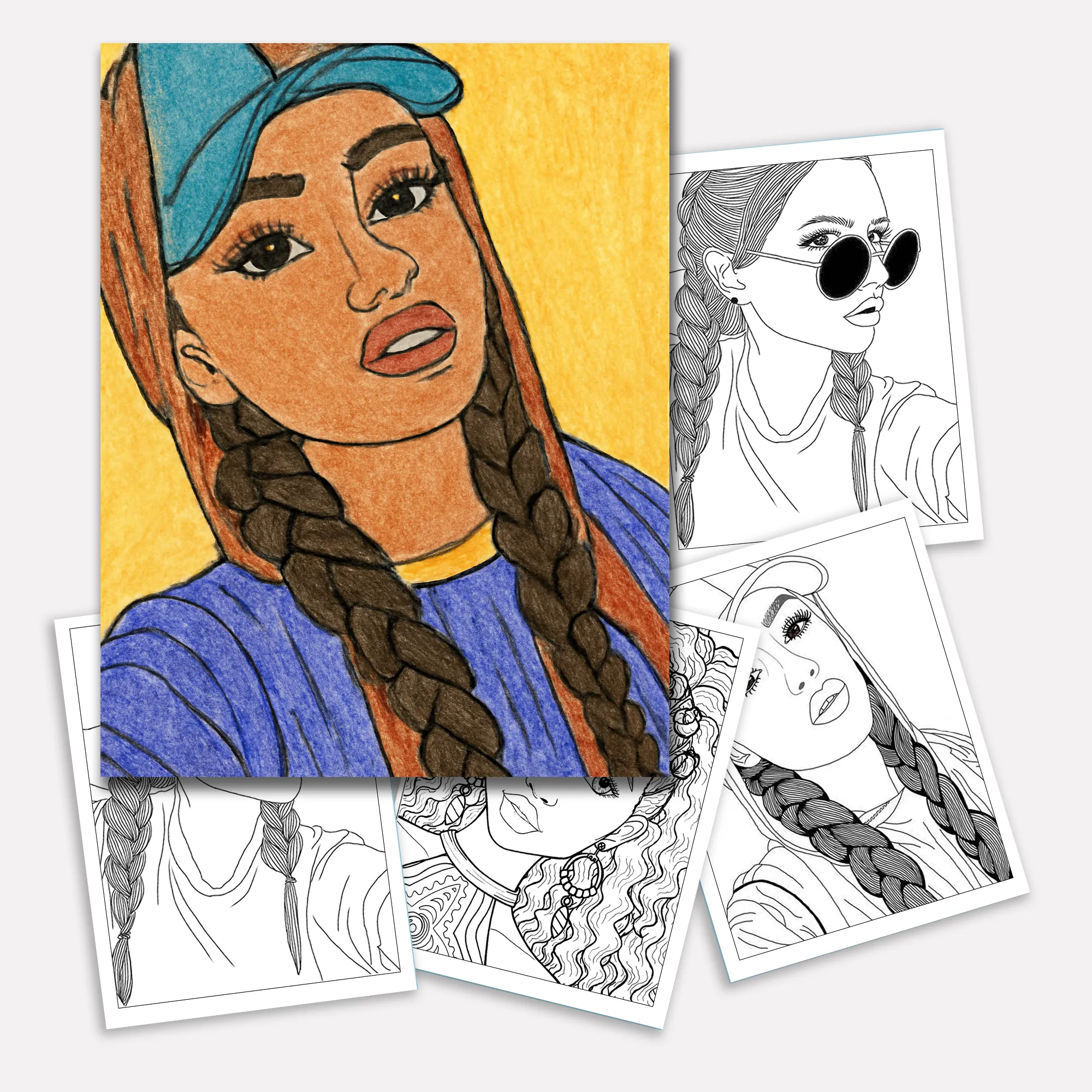 Beautiful Brown Girls Coloring Pages – 48 Elegant Designs for Adults - image 2