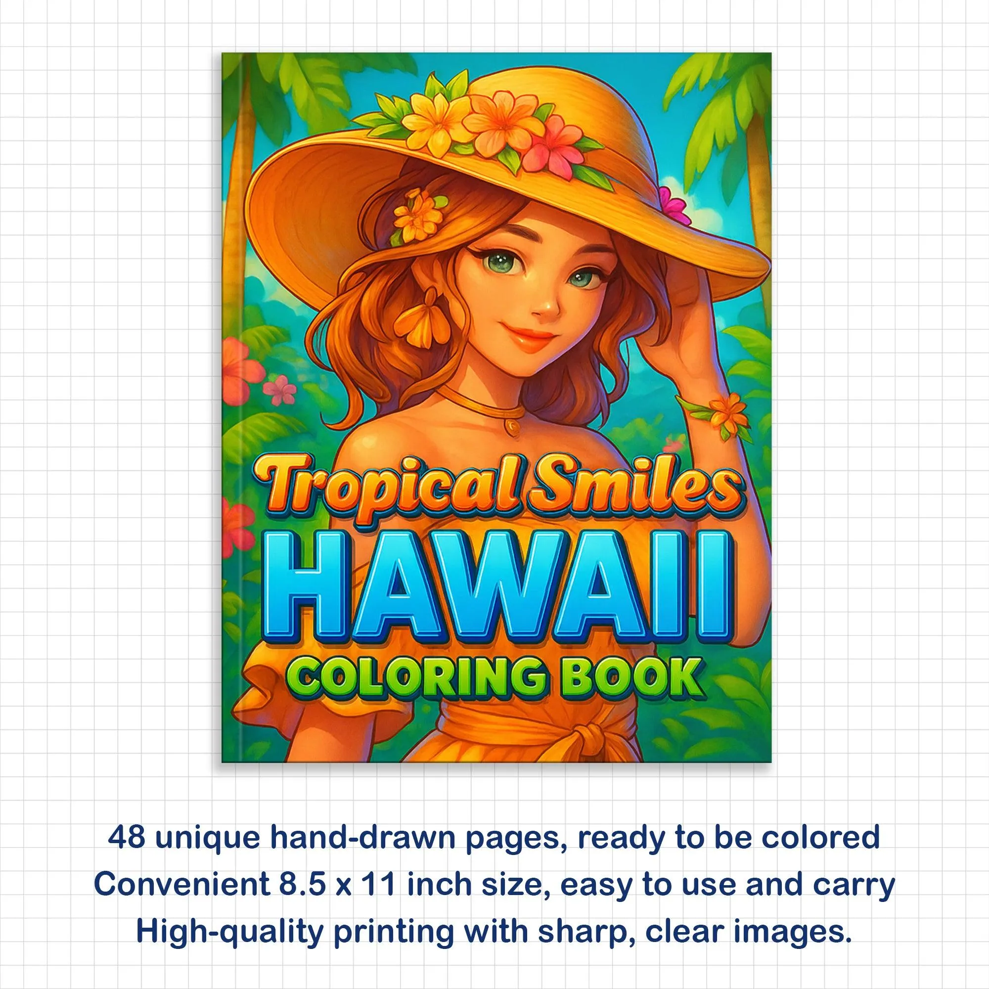 Tropical Smiles Hawaii Coloring Pages – 48 Fun Summer Activities for Kids - image 3
