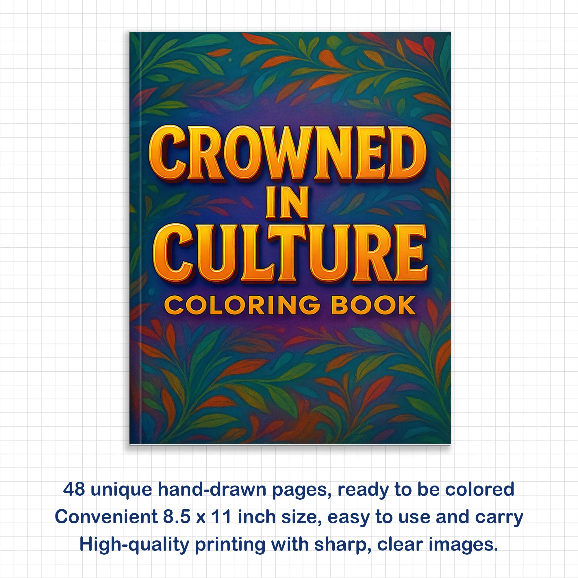 Crowned in Culture –Black Girls Coloring Pages – 48 Pages – Black Girl Magic, Regal Braids, and Cultural Beauty for Kids - image 2