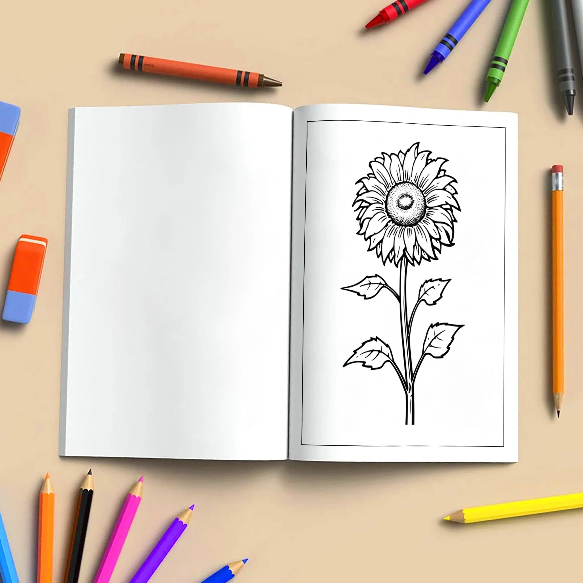 Sunlit Blooms Flower Coloring Pages – 48 Hand-Drawn Floral Designs for Adults - image 4