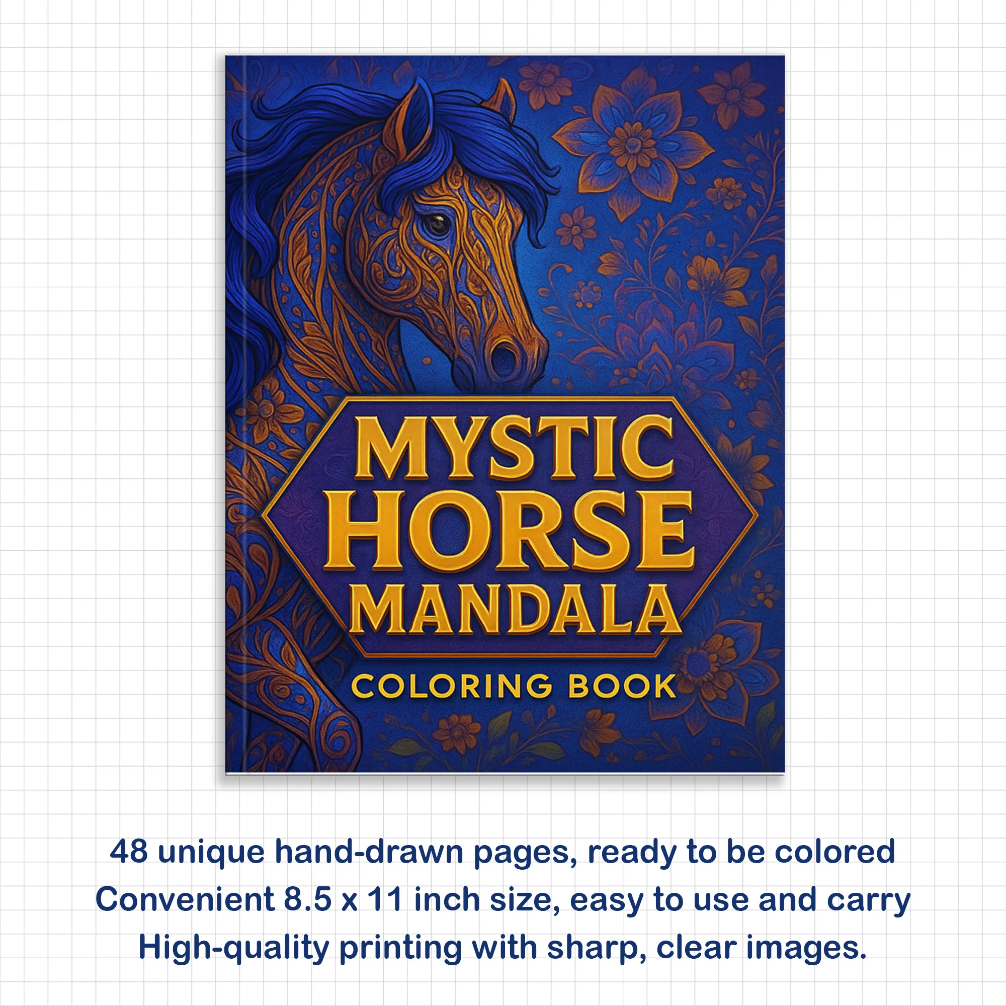 Mystic Horse Mandalas – Mandala Coloring Pages – 48 Pages – Intricate Patterns, Calm Energy – For Adults - image 2