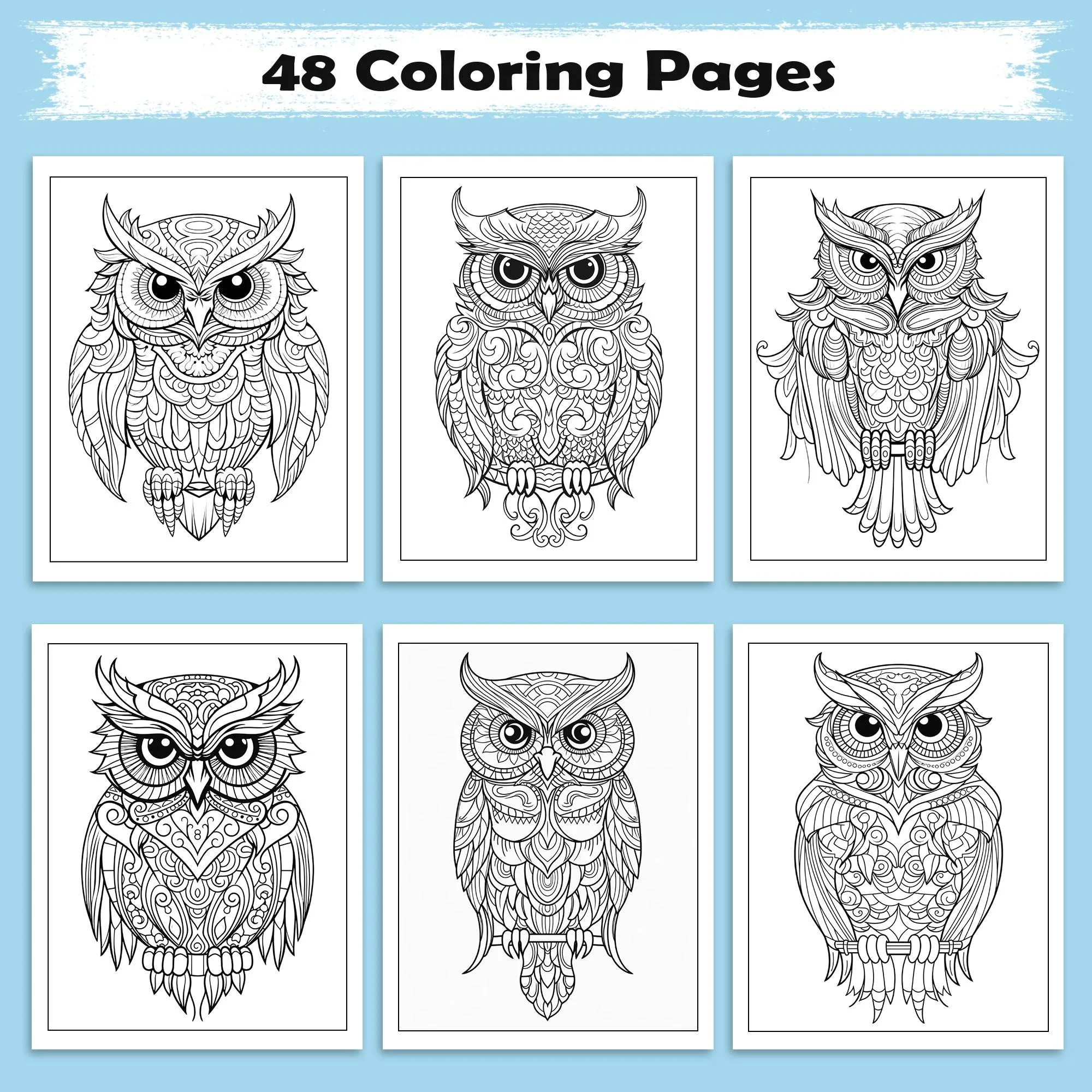 Mystic Owl Mandalas Coloring Pages – 48 Elegant Designs for Adults - image 2