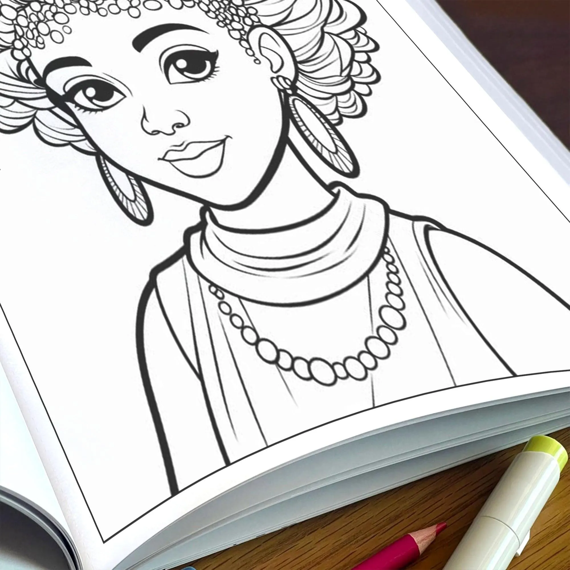 Curly Crown Queens – Black Girl Coloring Pages – 48 Pages – Afro Hair, Style & Confidence – For Kids - image 5