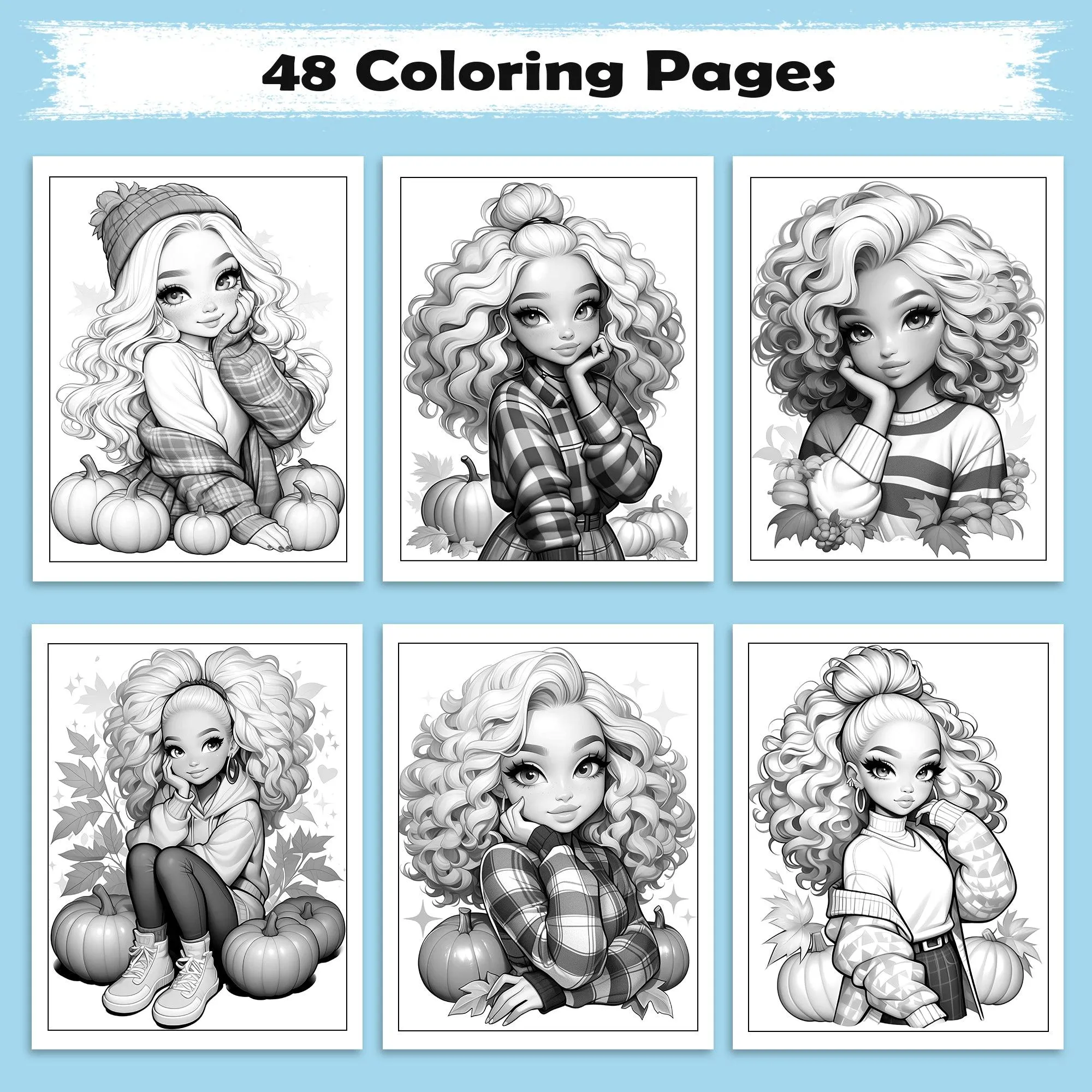Charming Chill Coloring Pages – 48 Cozy Fashion-Inspired Designs for Adults - image 2