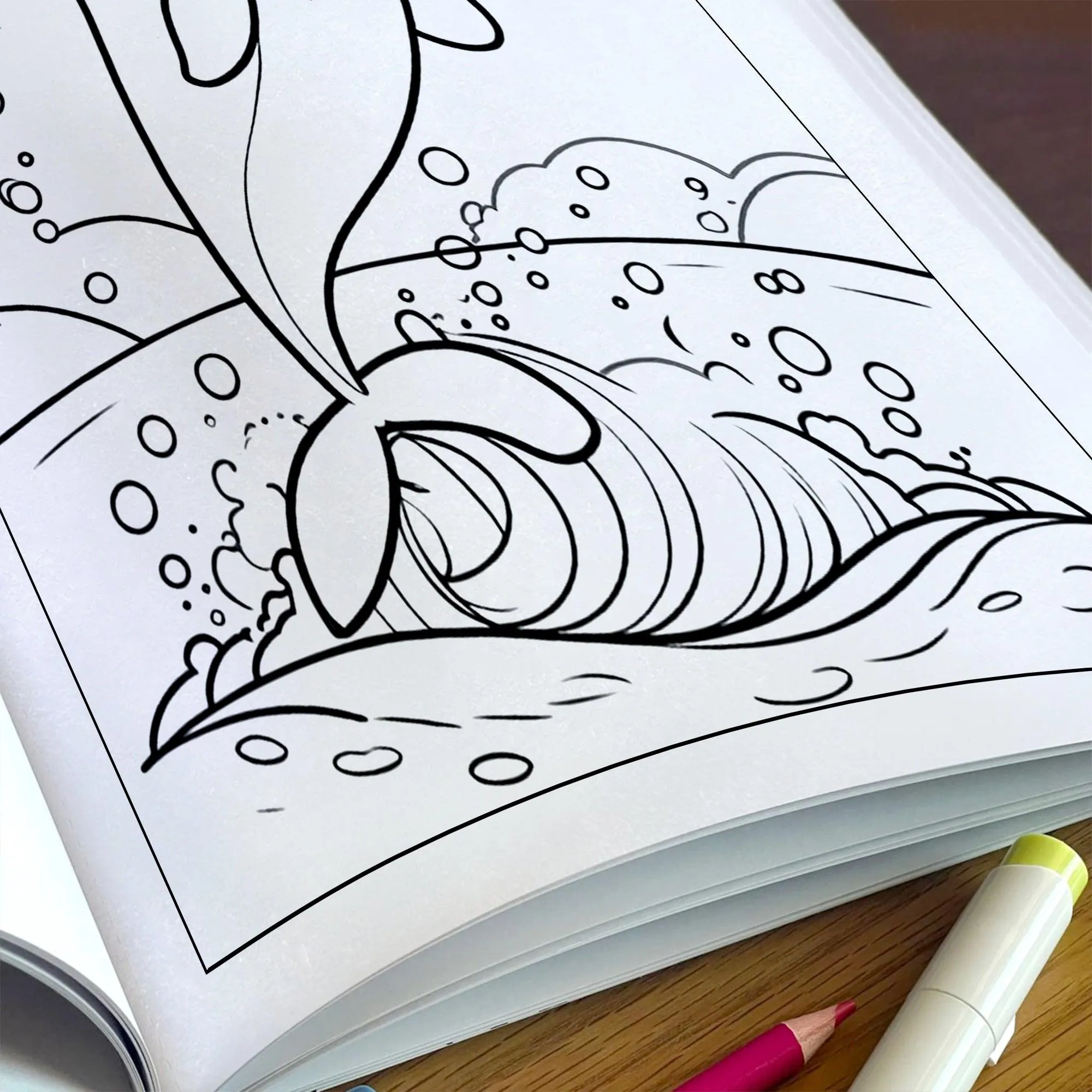Beach Buddies Hawaii Coloring Pages – 48 Kawaii Surf & Sea Creatures – For Kids - image 5