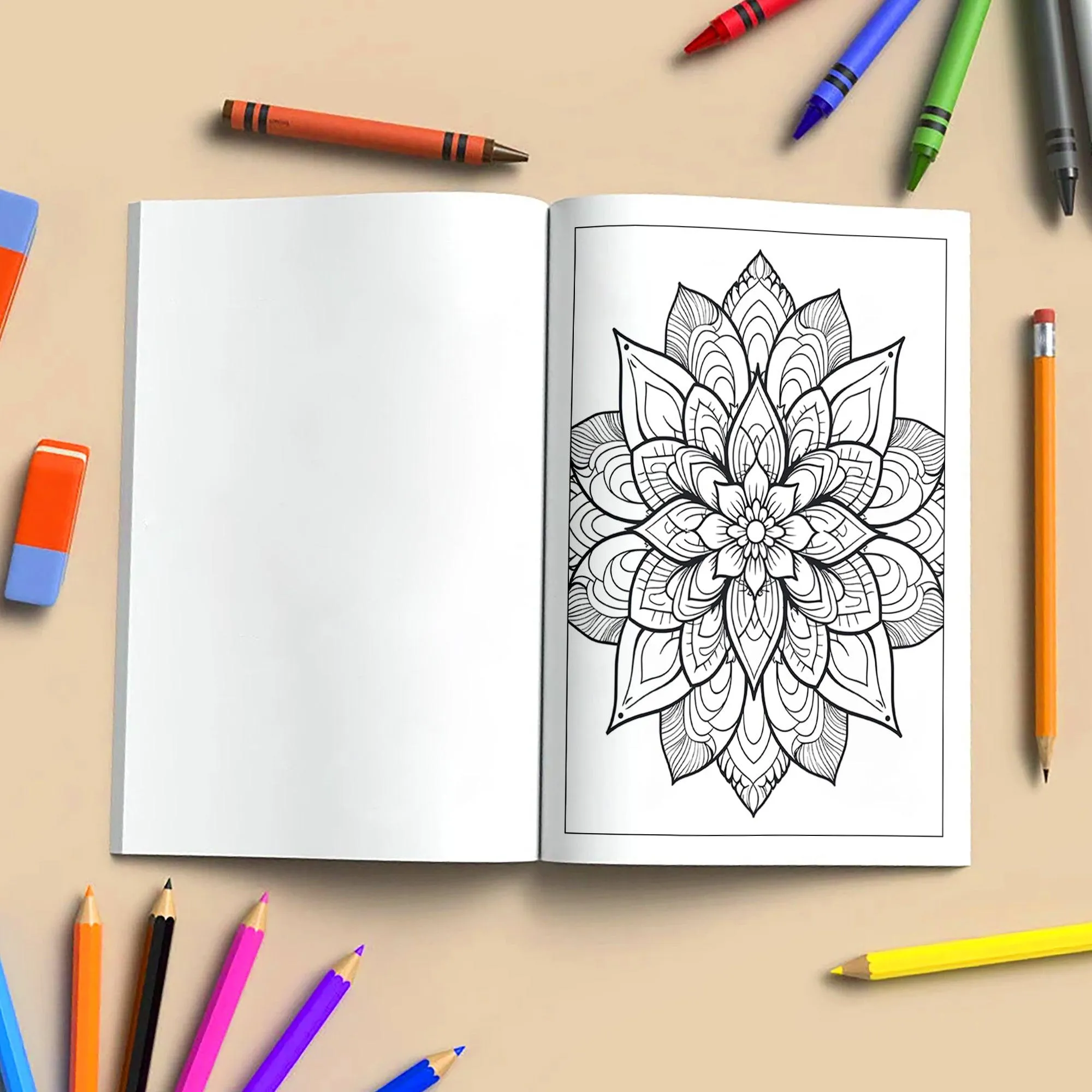 Tranquil Blooms Zen Coloring Pages – 48 Pages – Lotus Flowers, Calm Mandalas, Nature Harmony – For Adults - image 4