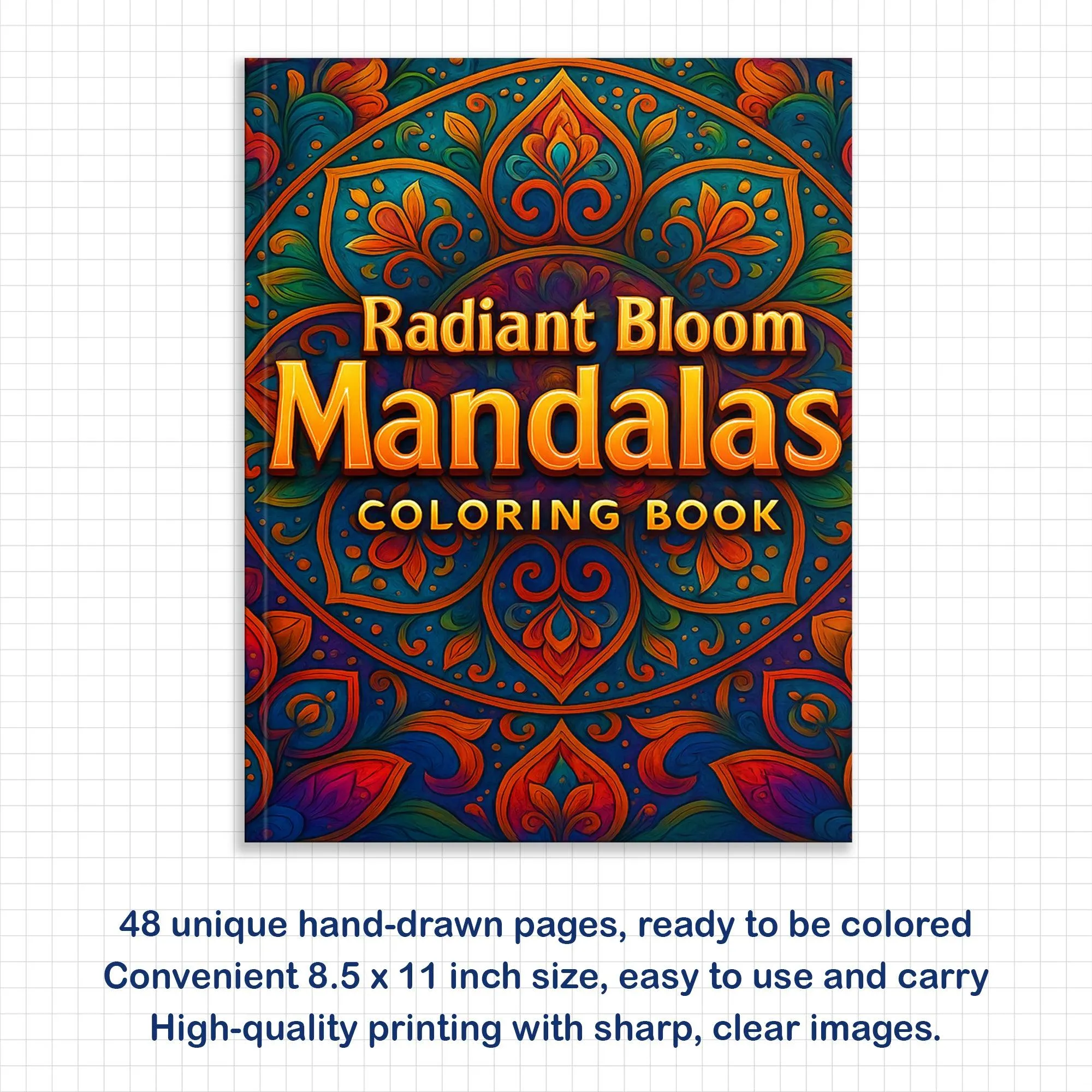 Radiant Bloom Mandalas Coloring Pages – 48 Floral Pattern Designs for Adults - image 3