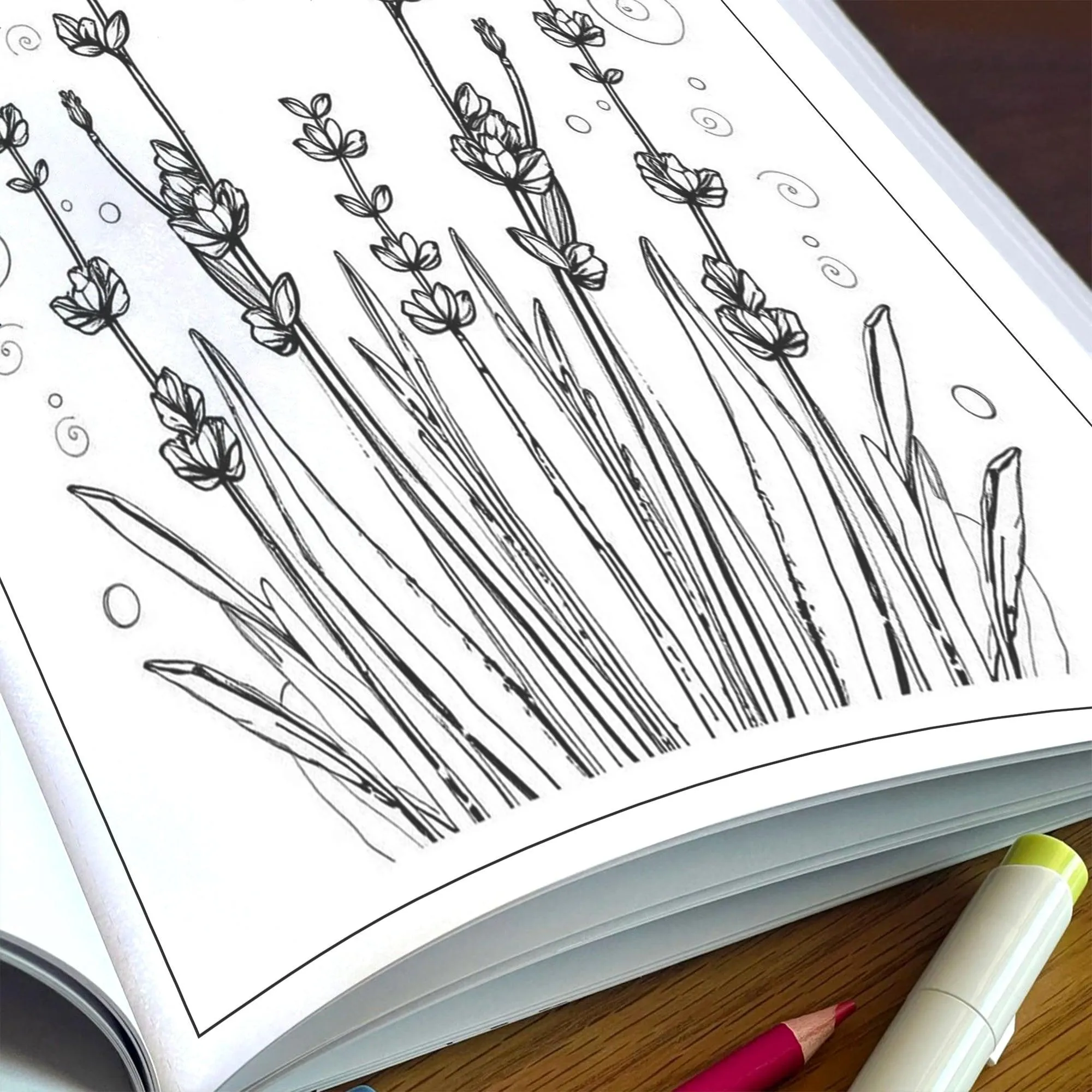 Serene Petal Patterns – Flower Coloring Pages – 48 Pages – Gentle Blooms with Elegant Waves, Circles & Light Motifs – For Adults - image 5