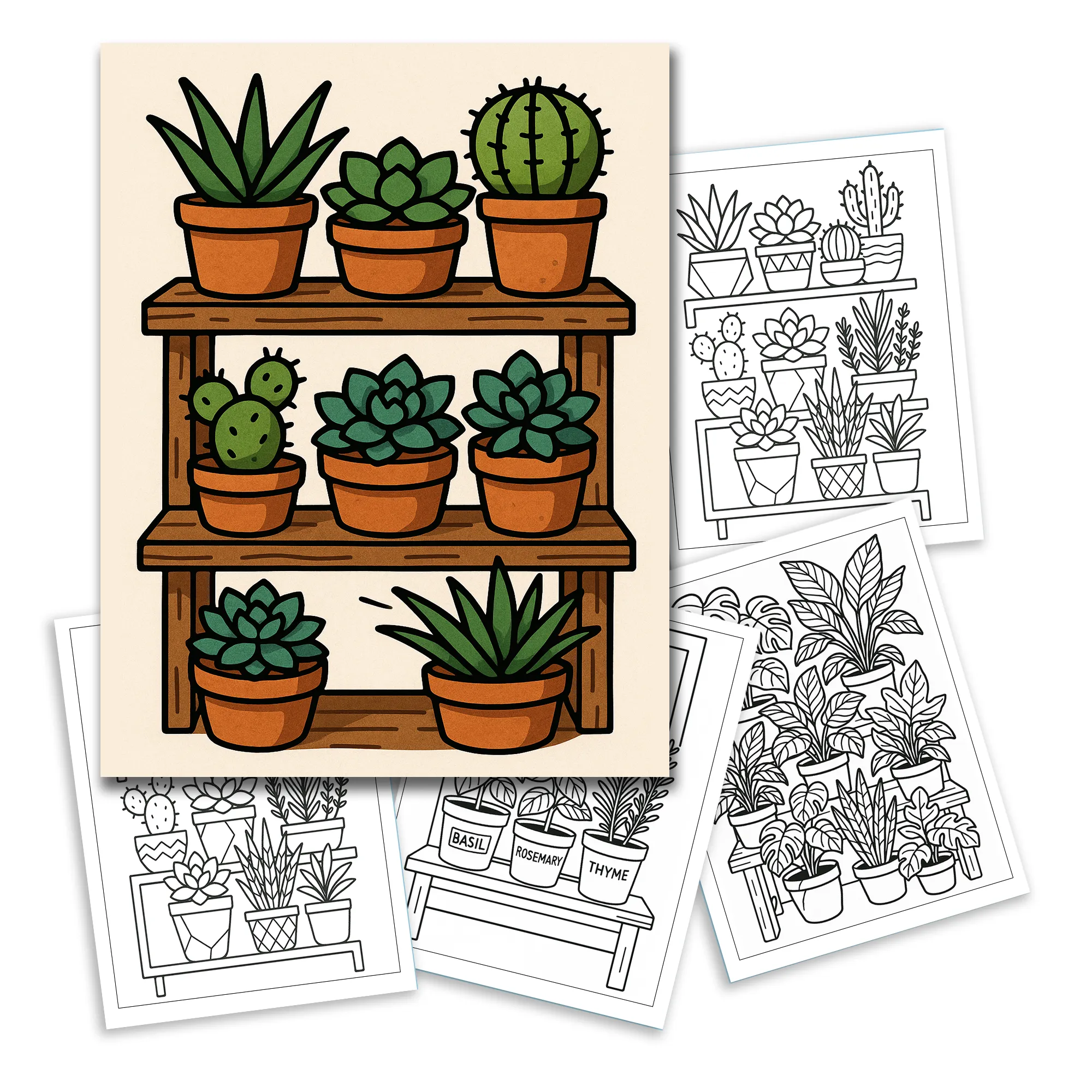 Cozy Porch Garden Coloring Pages for Kids – 48 Fun and Easy Nature Scenes - image 2