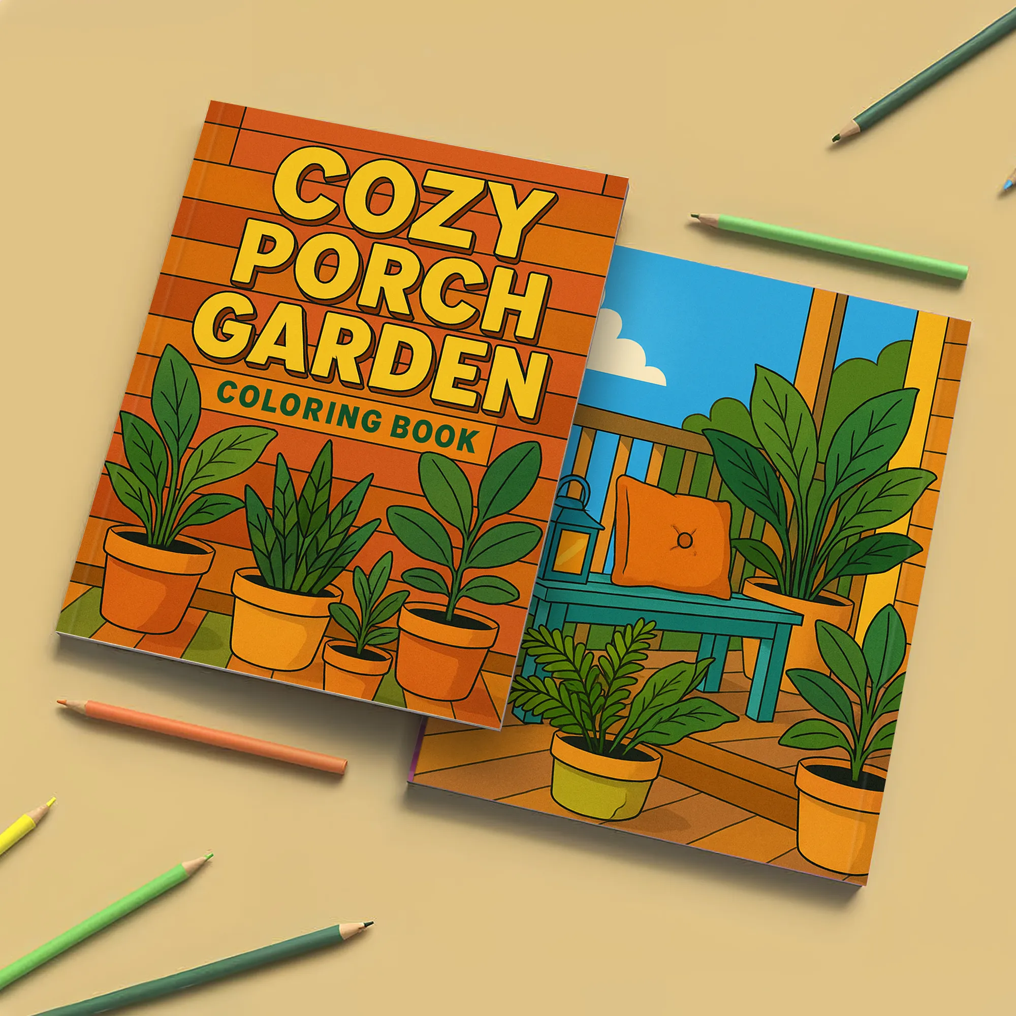 Cozy Porch Garden Coloring Pages for Kids – 48 Fun and Easy Nature Scenes - image 7