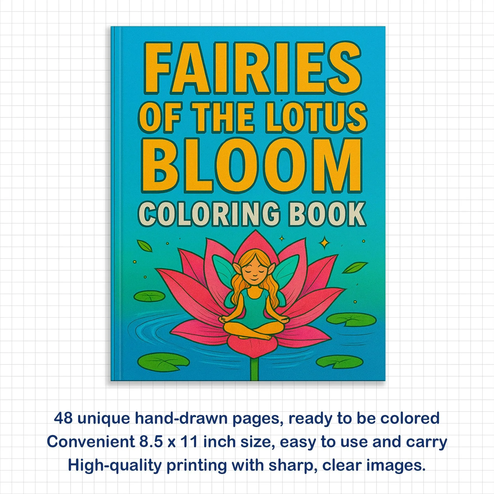 Fairies of the Lotus Bloom – Coloring Pages – 48 Magical Flower Scenes – For Kids and Adults - image 4