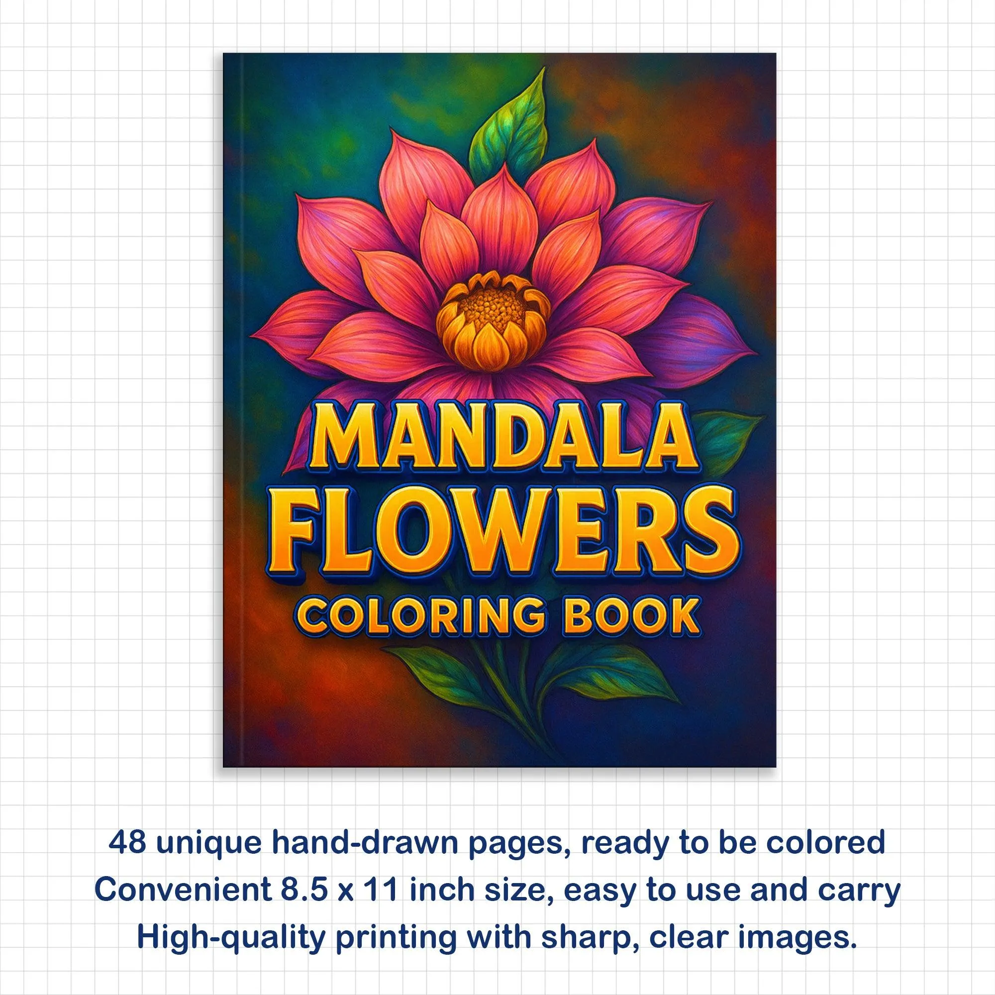 Mandala Flowers Coloring Pages – 48 Relaxing Floral Patterns for Adults to Color - image 3