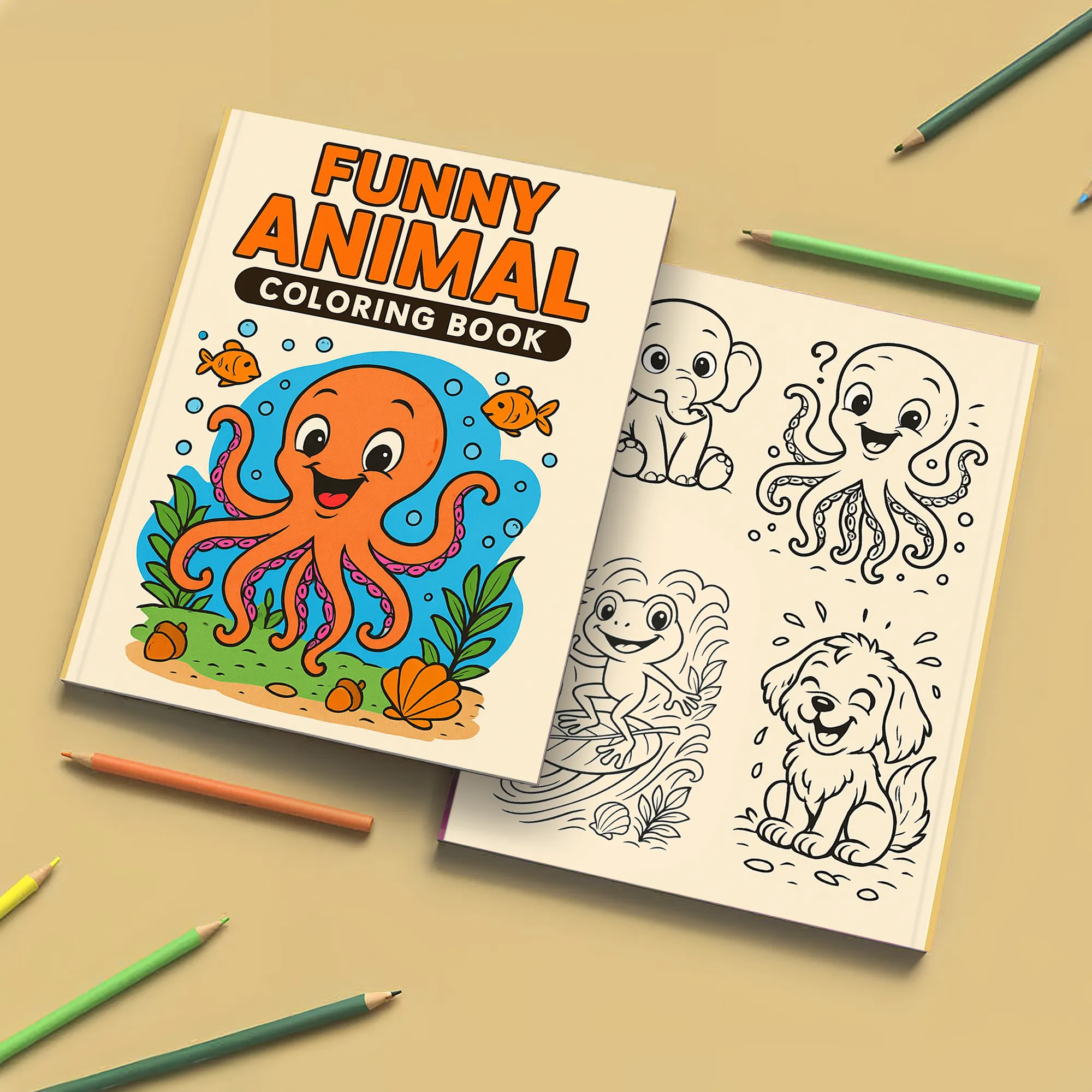 Funny Animal Coloring Pages for Kids – 48 Goofy & Cute Designs - image 7