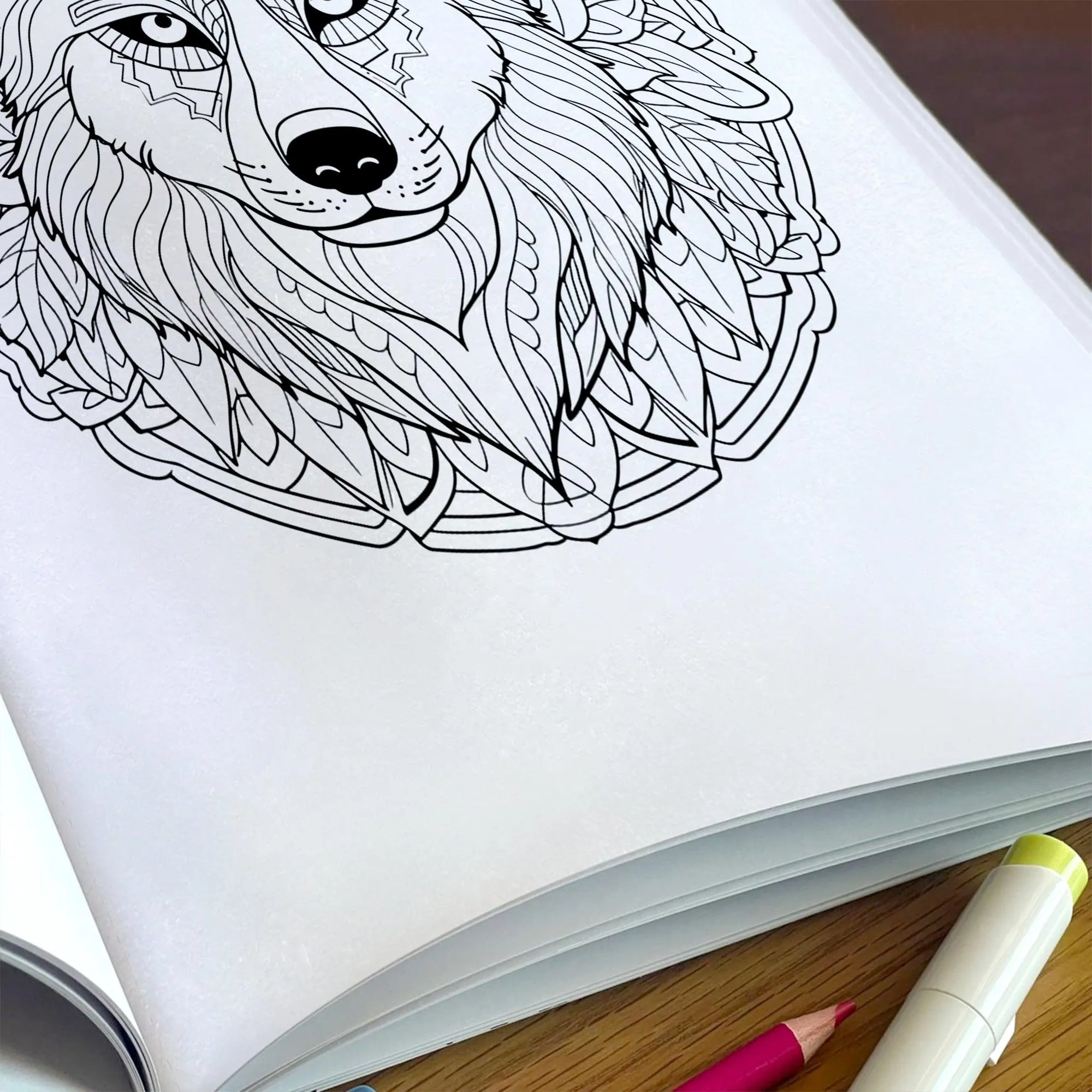 Mystic Wolves Mandala Coloring Pages – 48 Intricate Designs for Adults - image 5