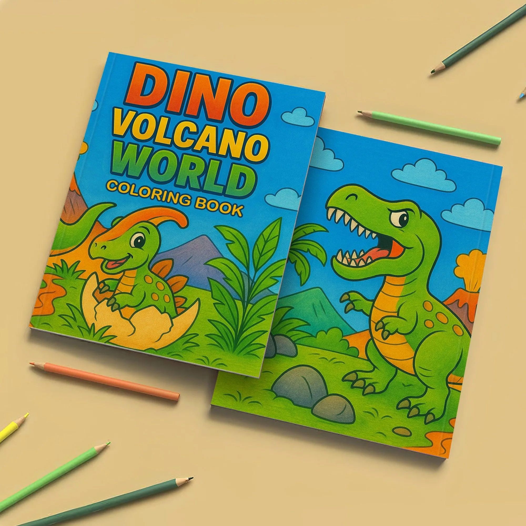 Dino Volcano World Coloring Pages for Kids – 48 Action-Packed Designs - image 3