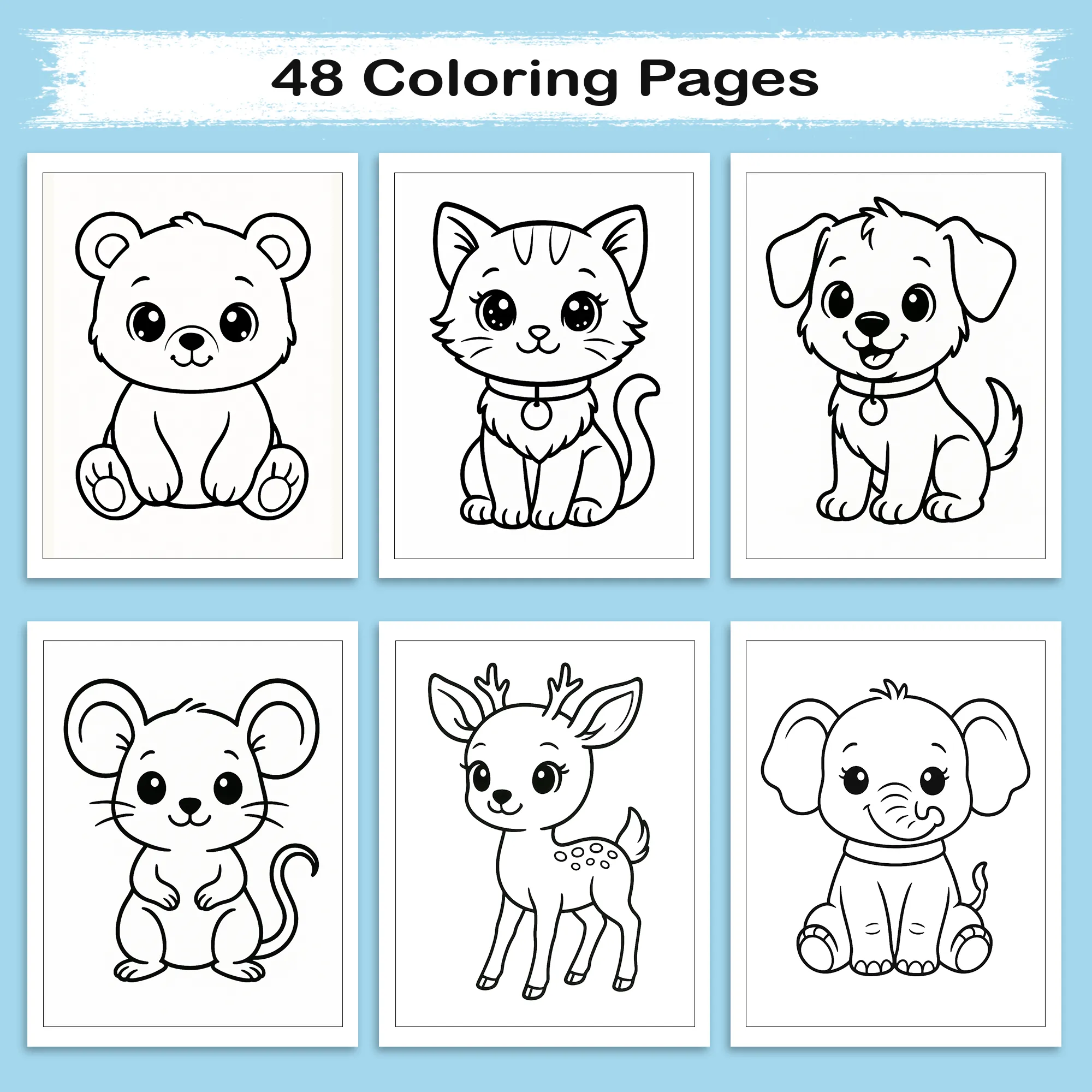 Animal Coloring Book - Fun and Easy Designs of Lions, Giraffes, Elephants & More - image 4