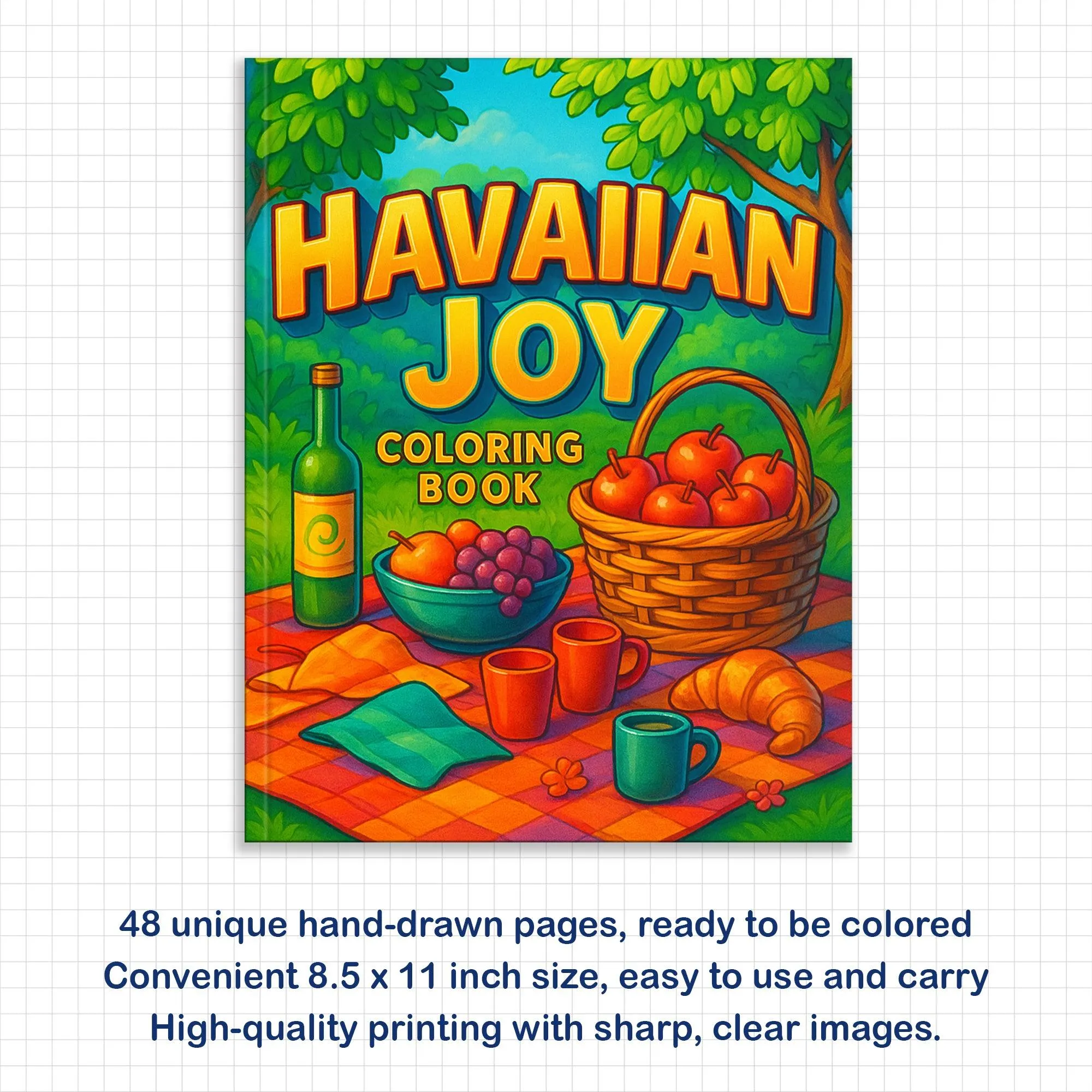 Hawaiian Joy Coloring Pages – 48 Fun Tropical Scenes for Kids - image 3