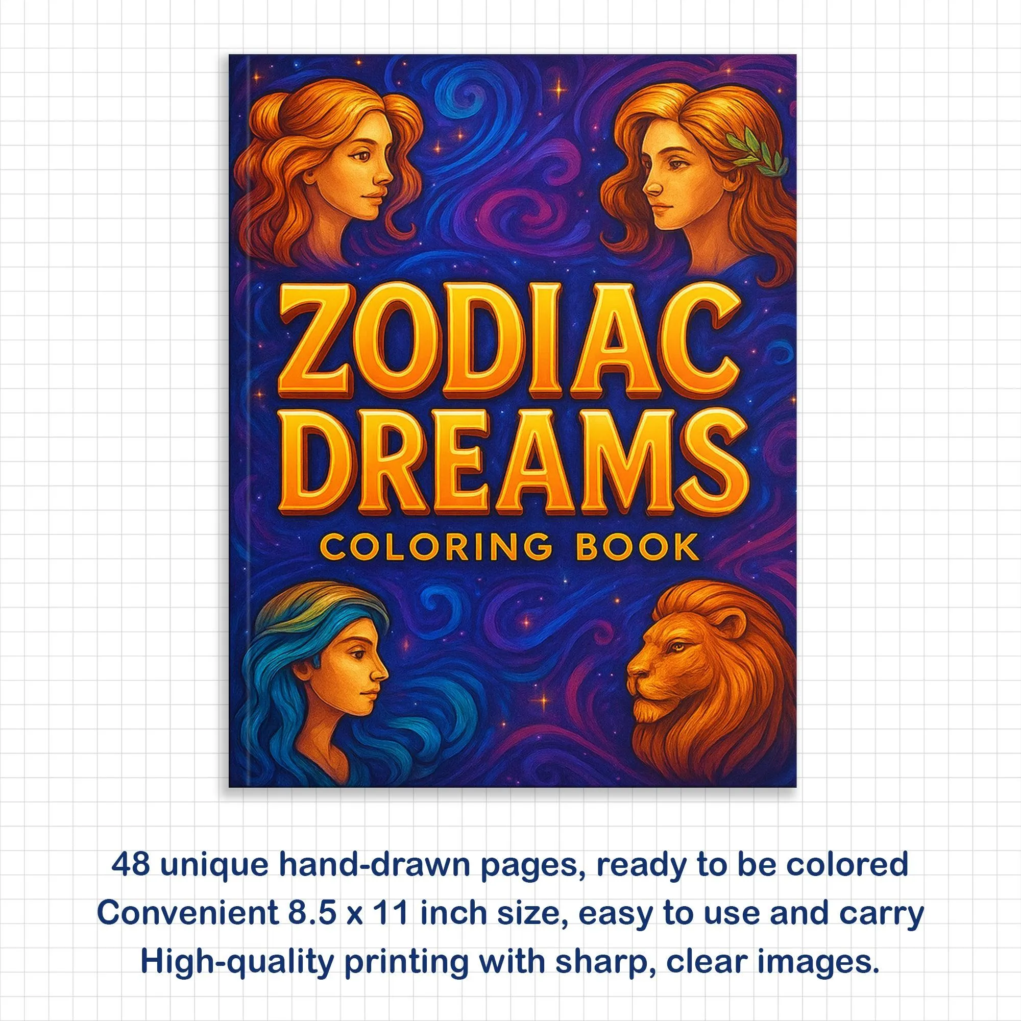 Zodiac Dreams Coloring Pages – 48 Pages – Horoscope-Inspired Designs for Adults - image 3