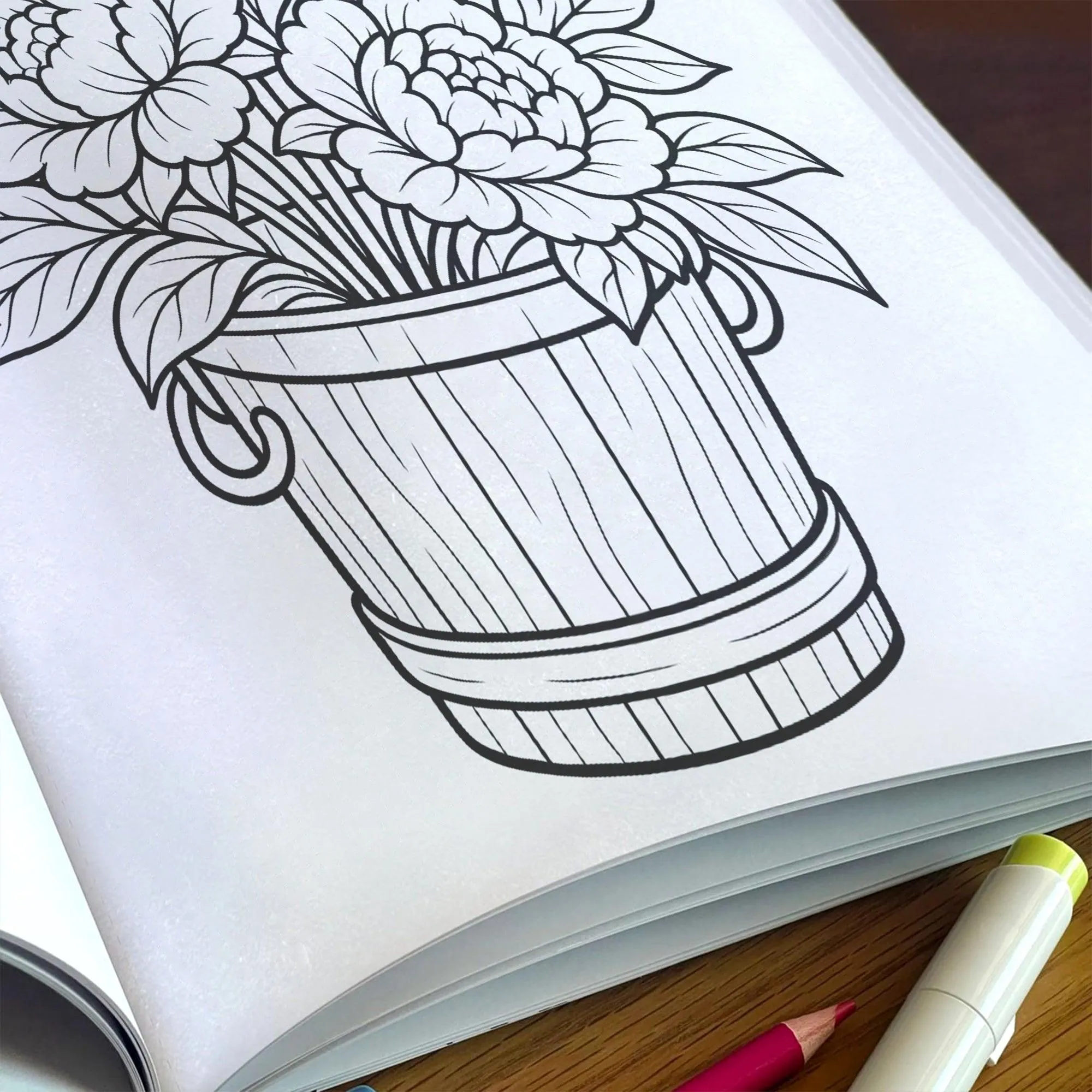 Flower Garden Coloring Book - A Relaxing Flower 48 Coloring Pages - image 6