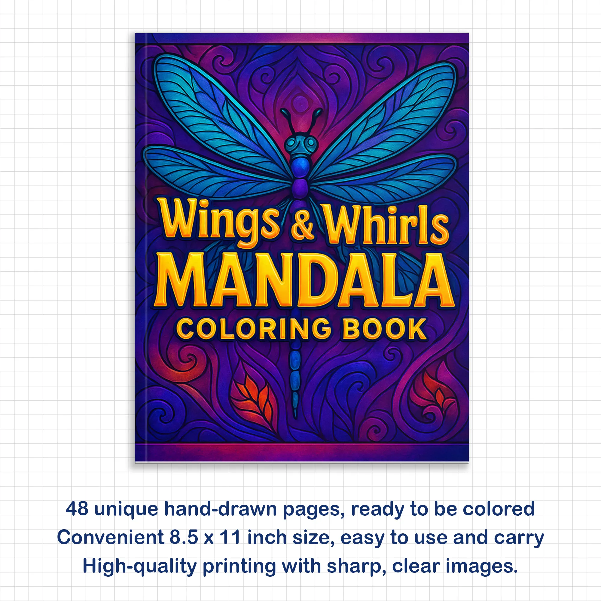 Wings & Whirls Mandala Coloring Pages – 48 Intricate Designs for Adults - image 2