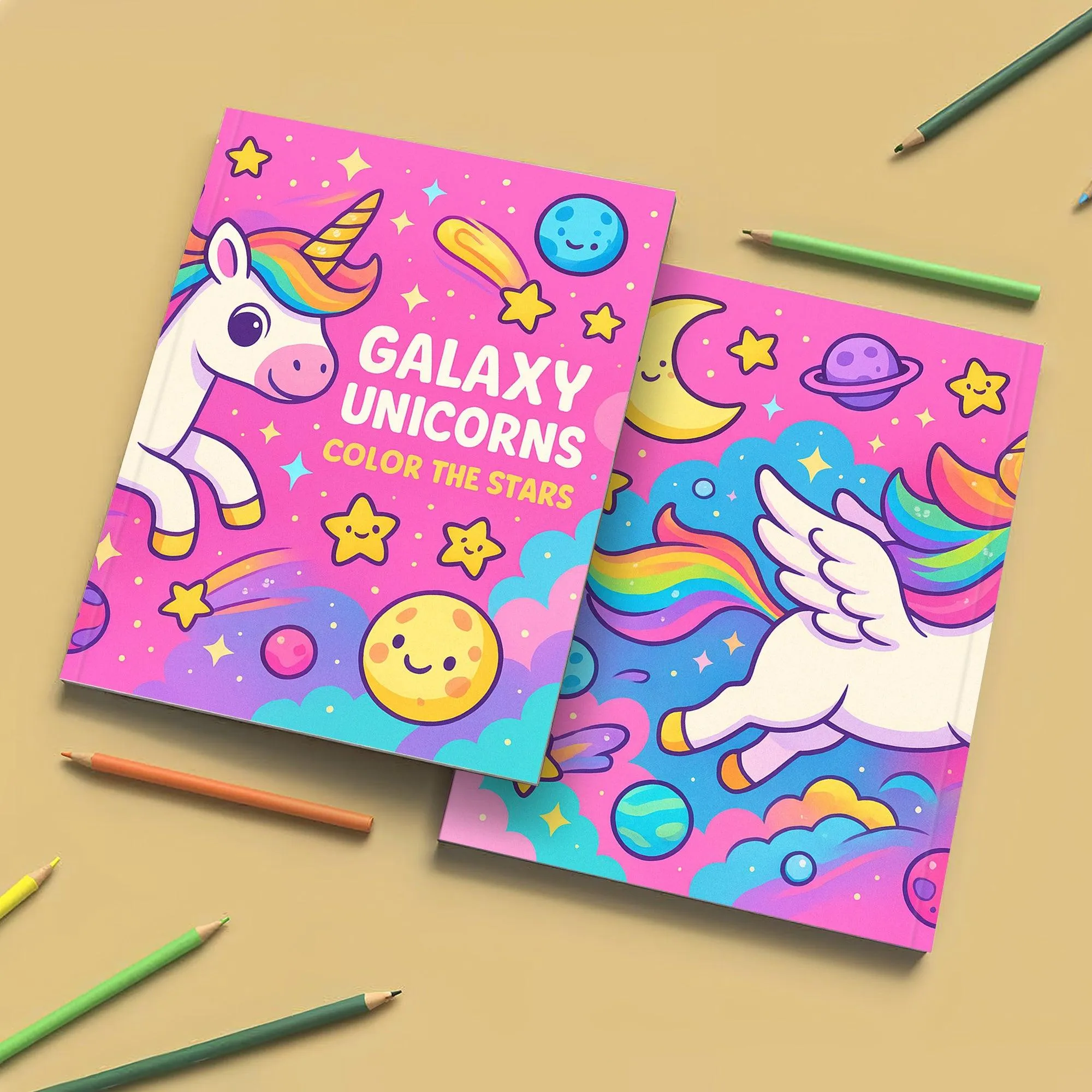 Color the Stars – A Galaxy Unicorn Adventure in Crystals and Cosmos - Unicorn Coloring Book - image 7