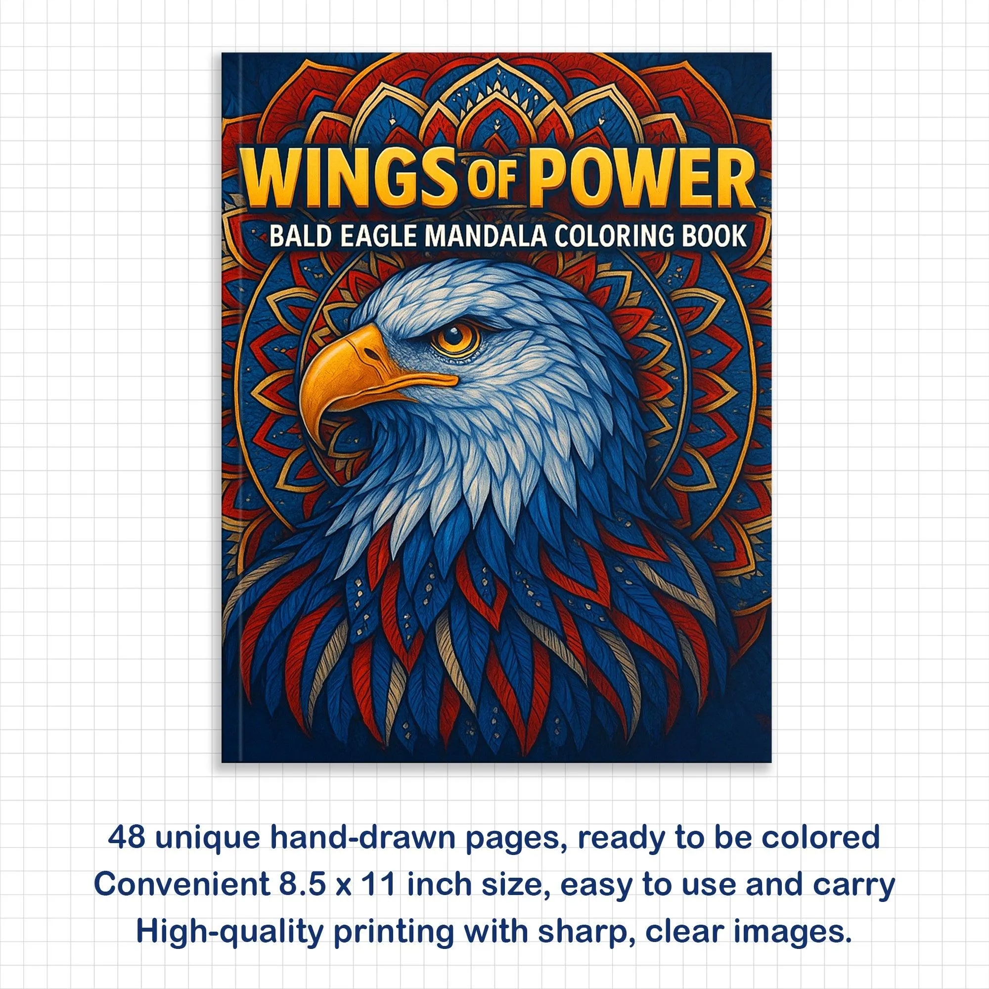 Wings of Power Coloring Pages – 48 Intricate Mandala Eagle Designs for Adults - image 3