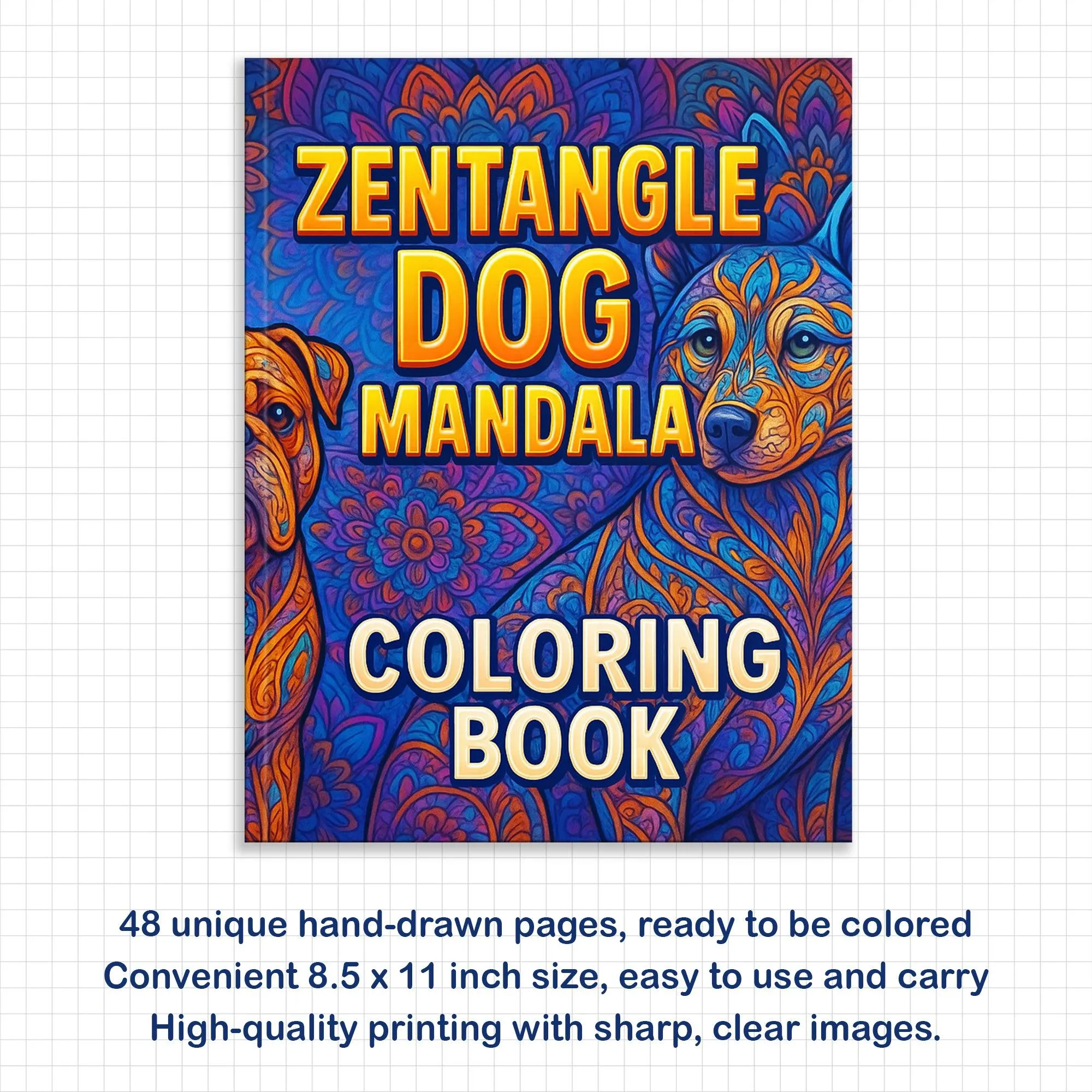 Zentangle Dog Mandala Coloring Pages – 48 Intricate Pet-Inspired Designs for Adults - image 3