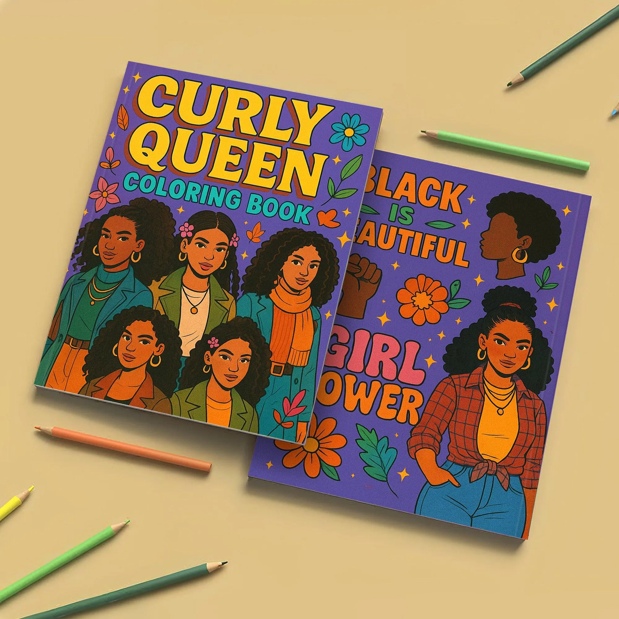 Curly Queen Coloring Pages – 48 Pages – Bold, Empowering, Natural Hair Beauty – For Adults - image 3