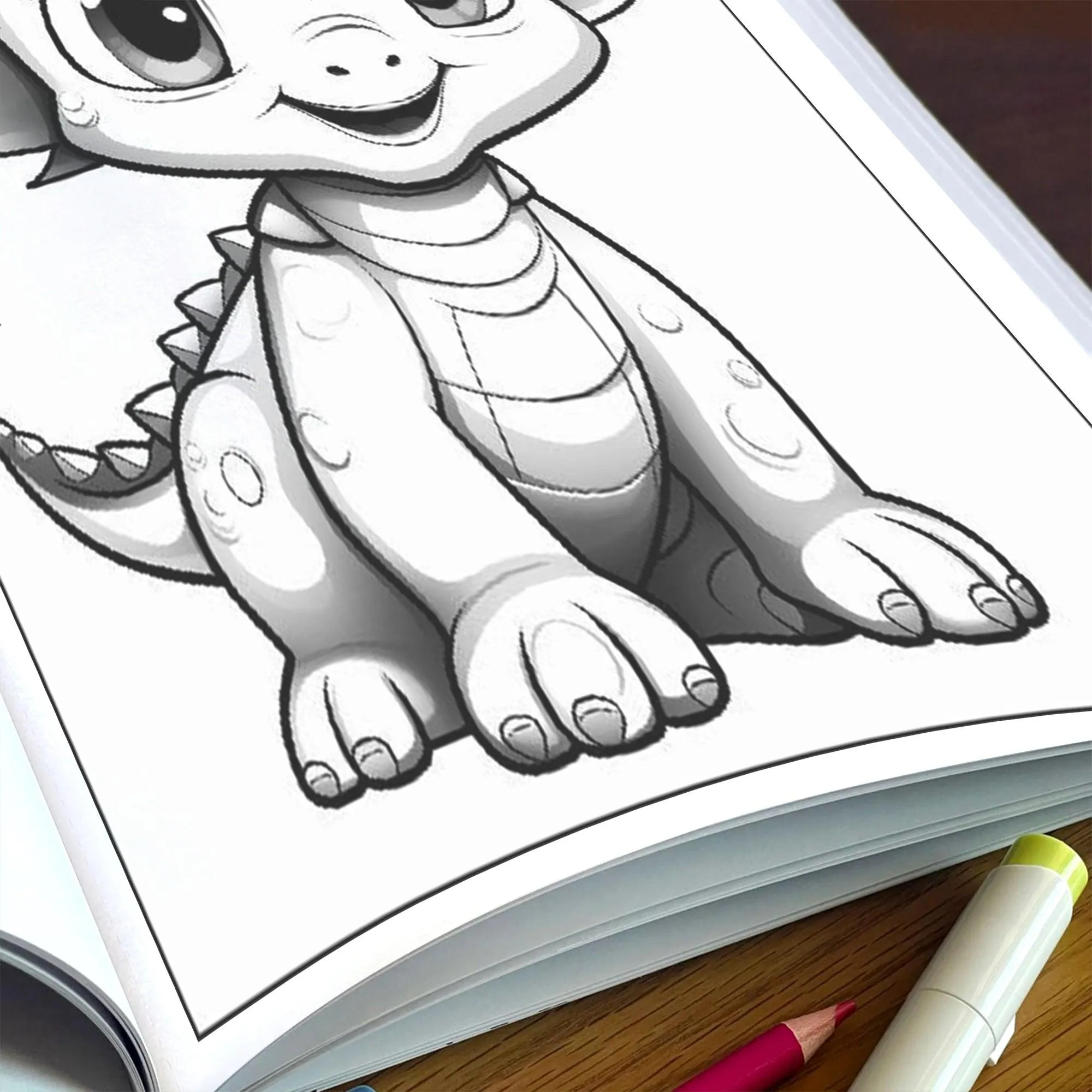 Jurassic Joy Coloring Pages – 48 Fun, Happy, Prehistoric Adventures – For Kids - image 5