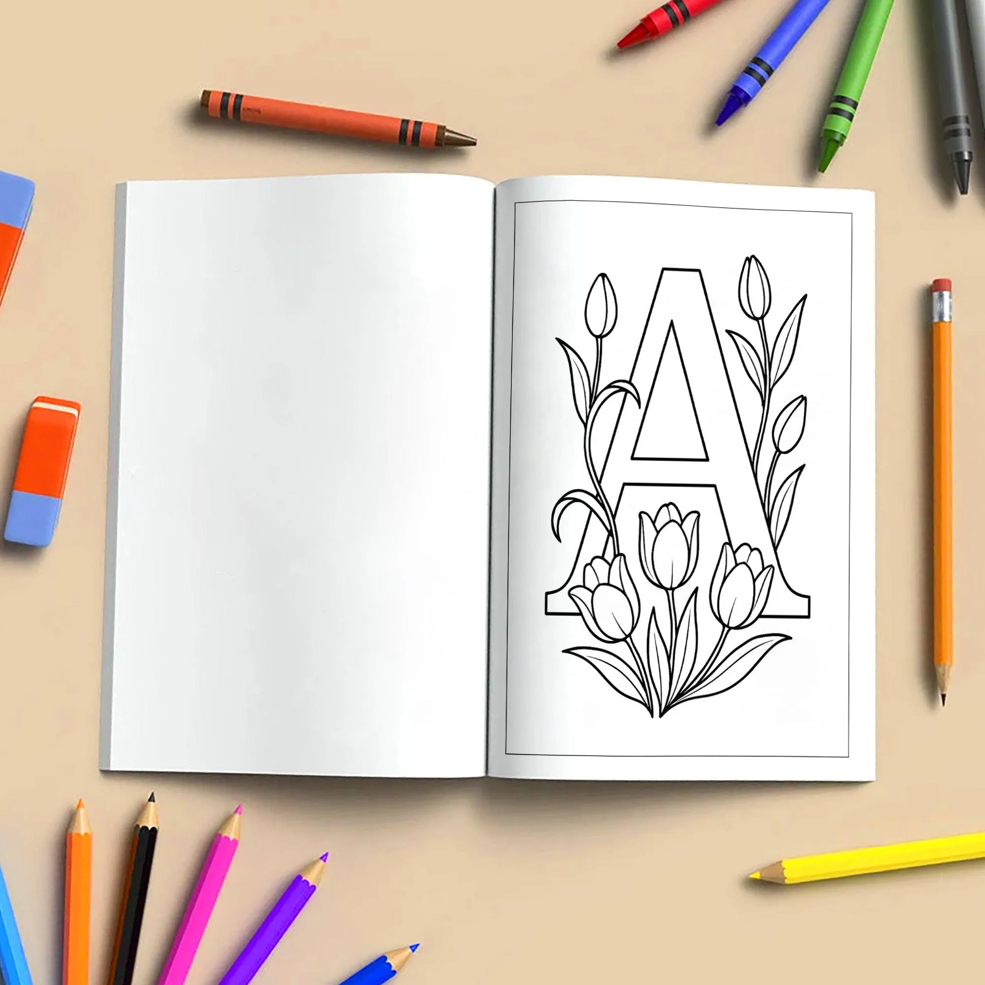 Floral Alphabet Wonders – Coloring Pages – 48 Botanical Letters – For Kids And adults - image 5