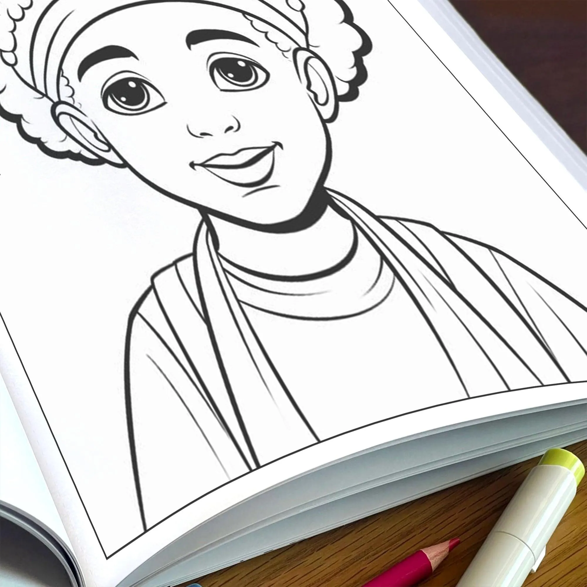 Afro Magic Queens – Black Girls Coloring Pages – 48 Pages – Empowering, Stylish, Natural Hair Looks – For Kids - image 5