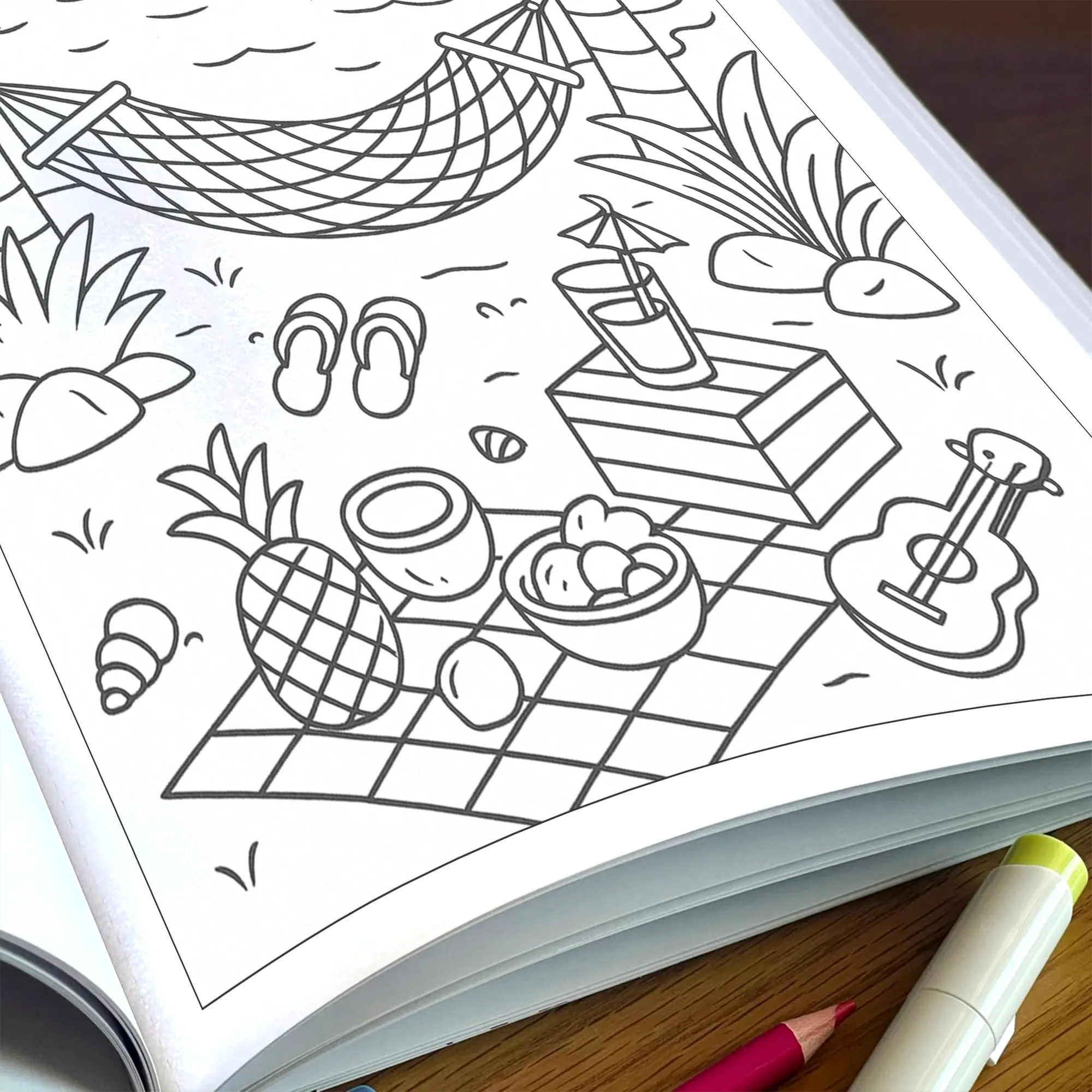 Sunshine & Hula Coloring Pages – 48 Pages – Fun, Tropical, Hawaiian Dances – For Kids - image 7