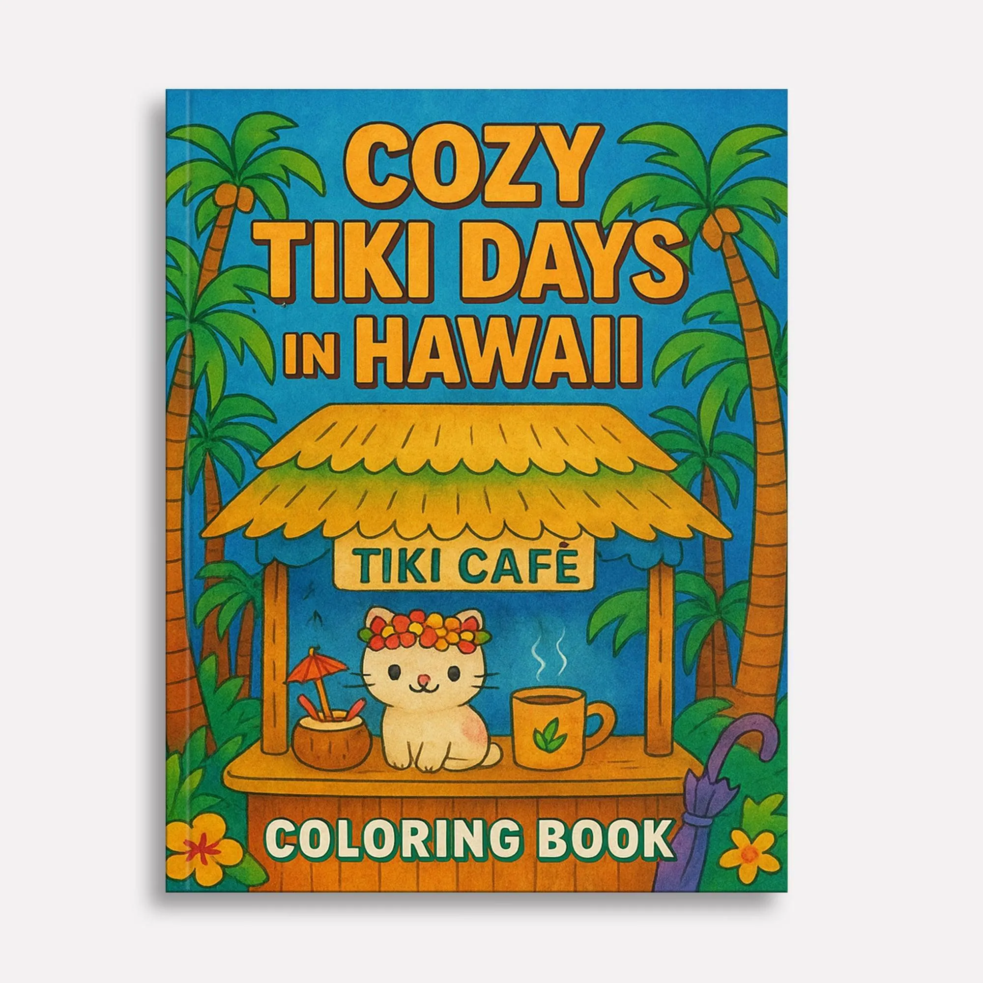 Cozy Tiki Days in Hawaii Coloring Pages – 48 Relaxing Tropical Island Scenes – For Kids - image 2