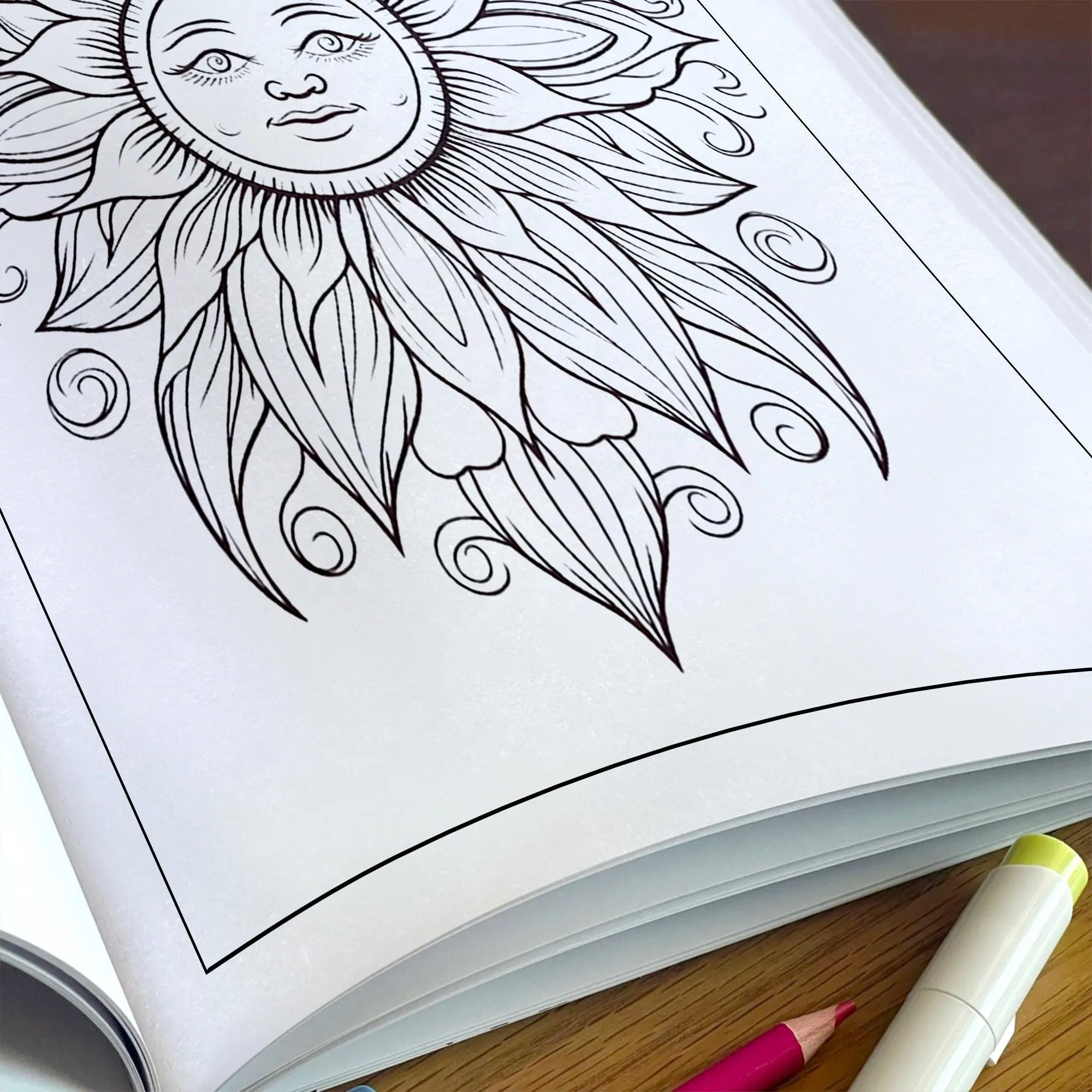 Celestial Radiance – Sun Mandala Coloring Pages – 48 Relaxing Designs for Adults - image 5