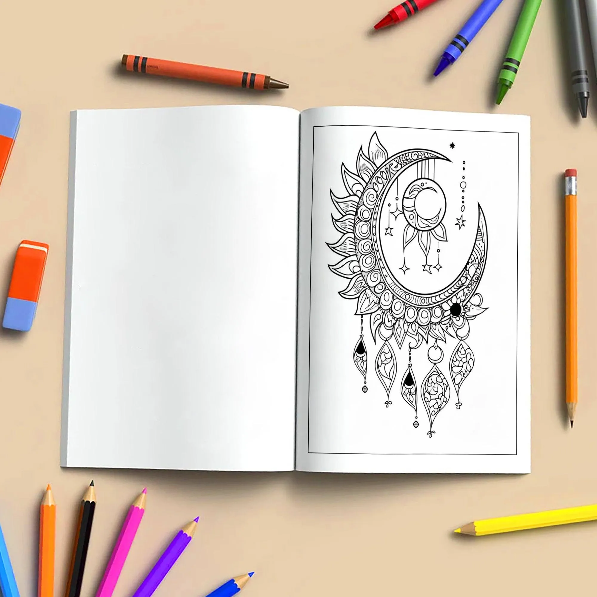 Starlit Zodiac Dreams Coloring Pages – 48 Pages – Moon, Stars & Horoscope Symbols for Adults - image 4