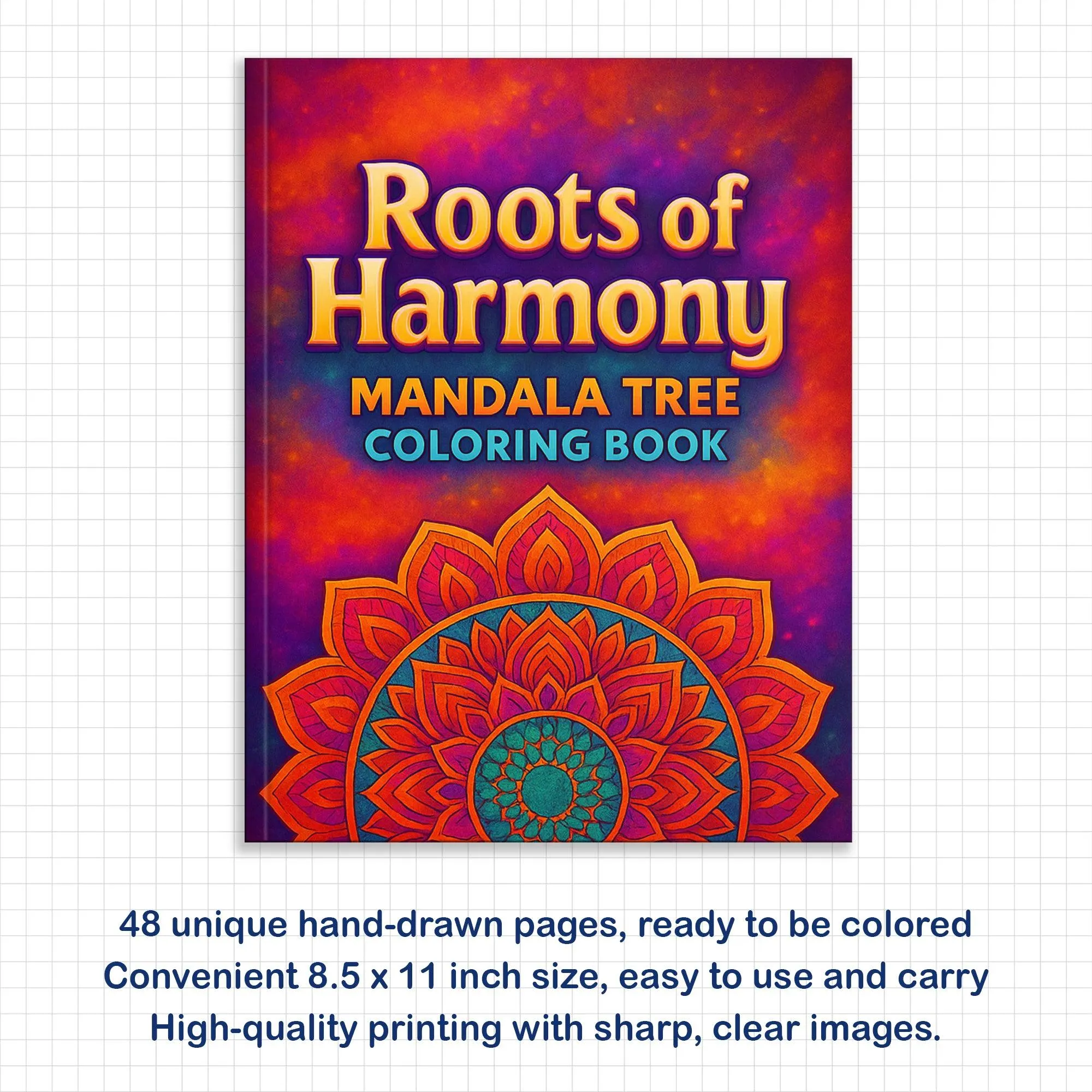 Roots of Harmony Coloring Pages – 48 Pages – Tree Mandalas and Sacred Patterns for Adults - image 3