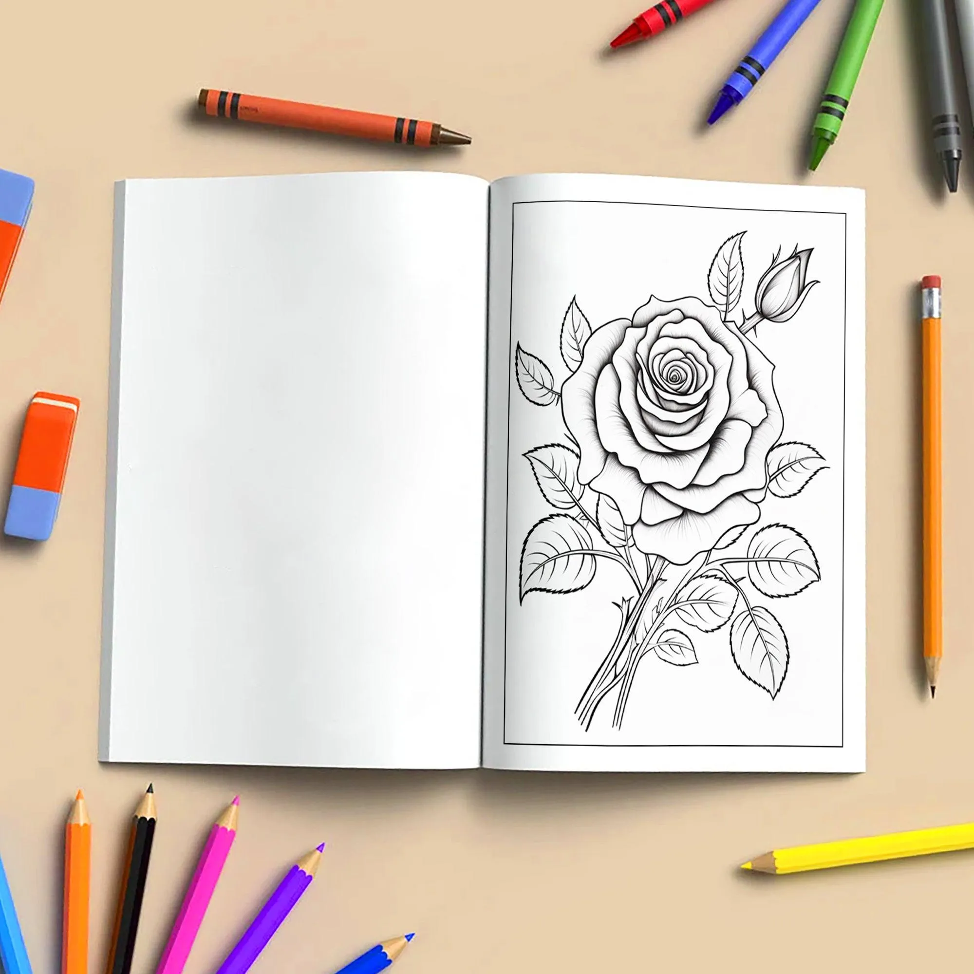 Timeless Roses Coloring Pages – 48 Pages – Beautiful Rose Designs, Floral Art, For Adults - image 4